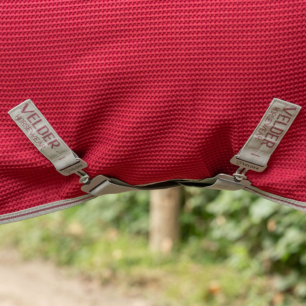 Velder Horsewear Premium Waffle Cooler Rug Rojo Morera