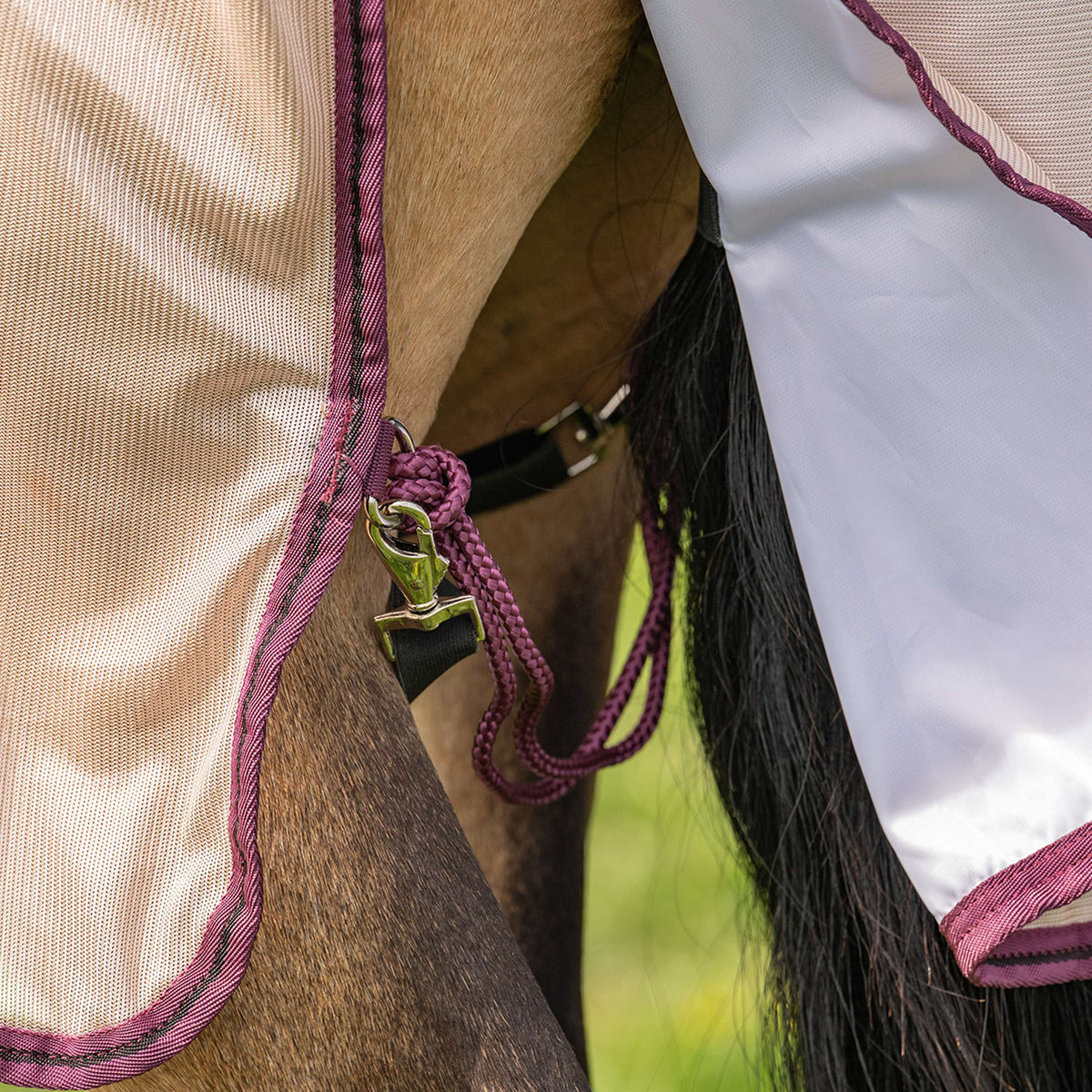 Velder Horsewear Essentials Manta Antimoscas Mesh con cuello Earth Grey