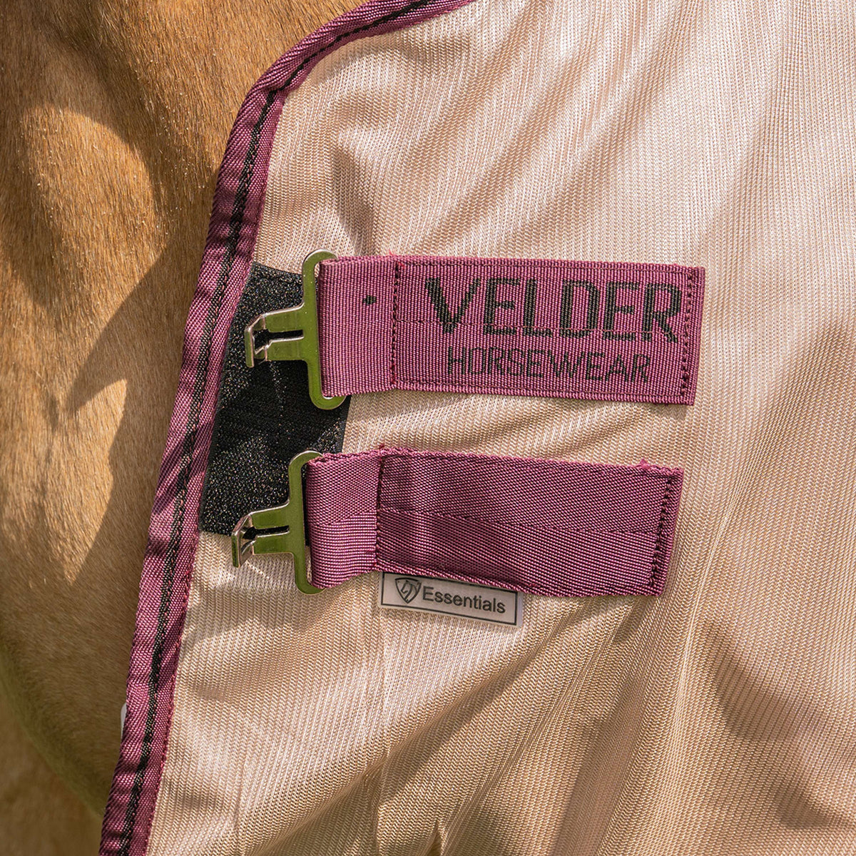 Velder Horsewear Essentials Manta Antimoscas Mesh con cuello Earth Grey