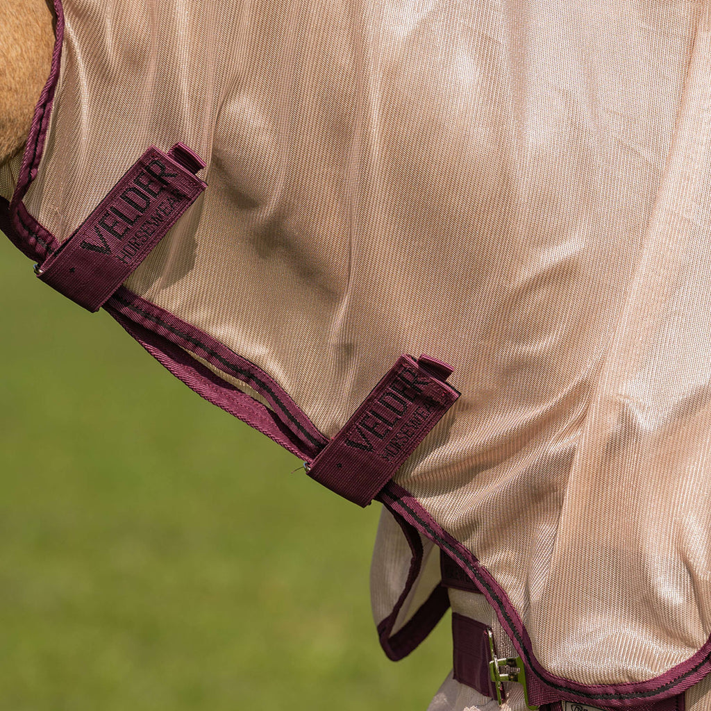 Velder Horsewear Essentials Manta Antimoscas Mesh con cuello Earth Grey
