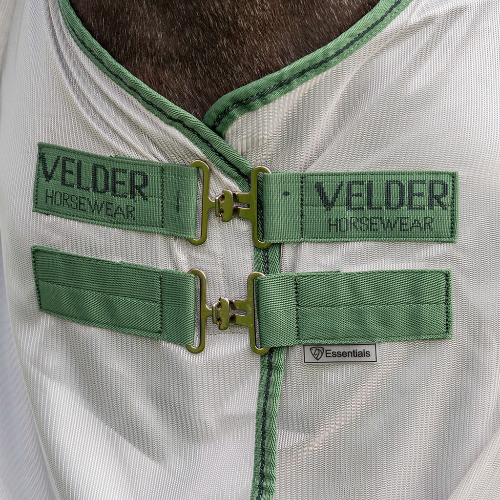 Velder Horsewear Essentials Manta Antimoscas Mesh con cuello Plata