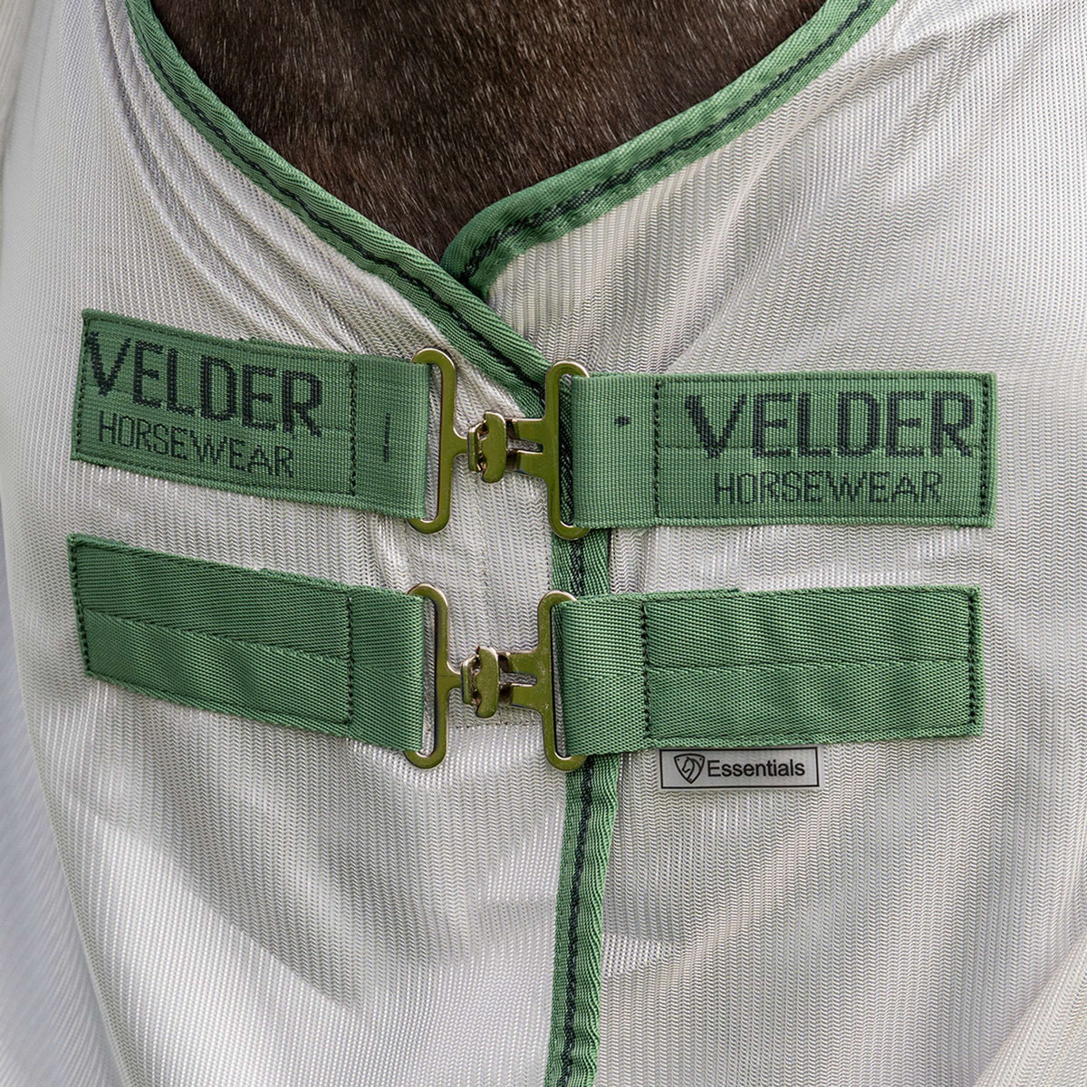 Velder Horsewear Essentials Manta Antimoscas Mesh con cuello Plata