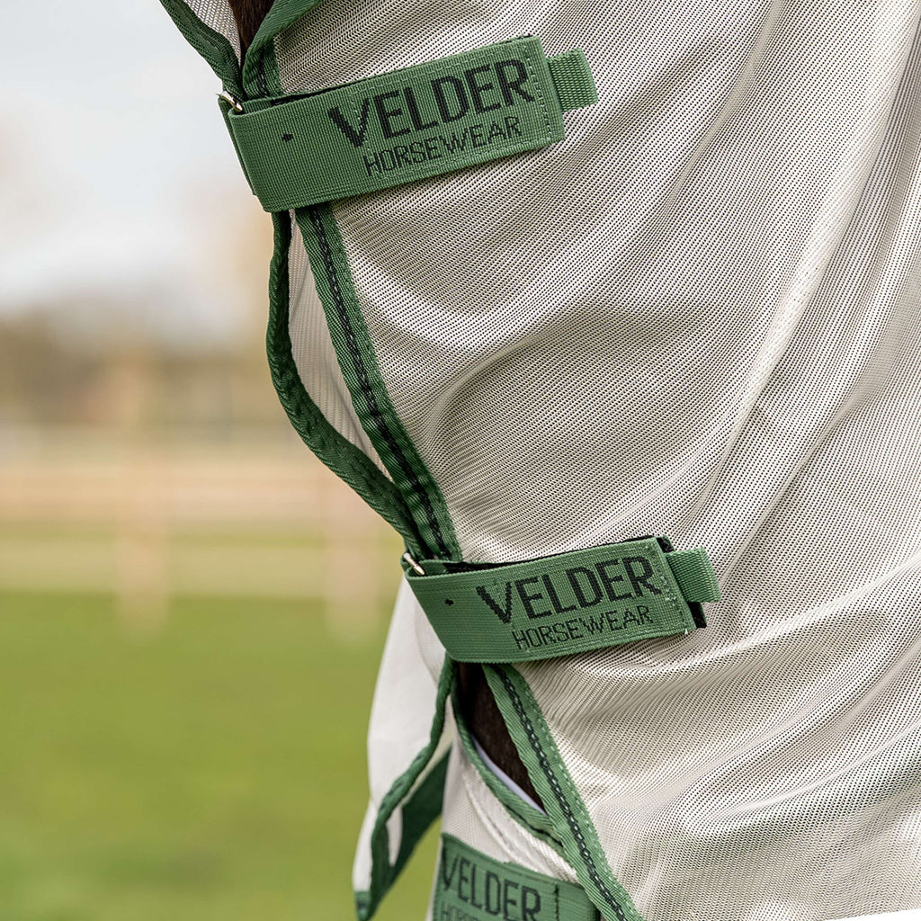 Velder Horsewear Essentials Manta Antimoscas Mesh con cuello Plata