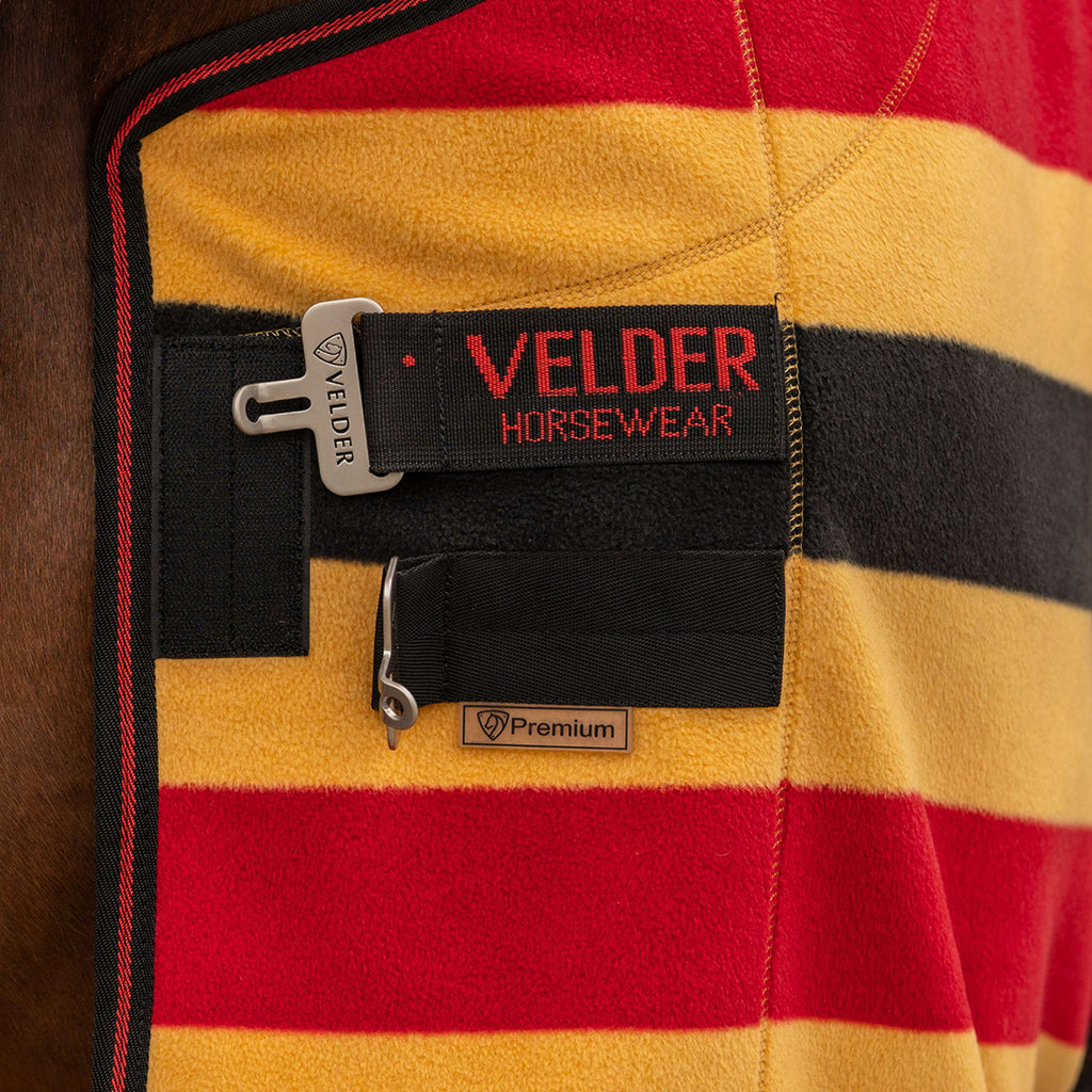 Velder Horsewear Premium Deluxe Fleece Cooler Rug Negro/Amarillo
