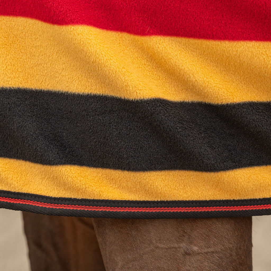 Velder Horsewear Premium Deluxe Fleece Cooler Rug Negro/Amarillo