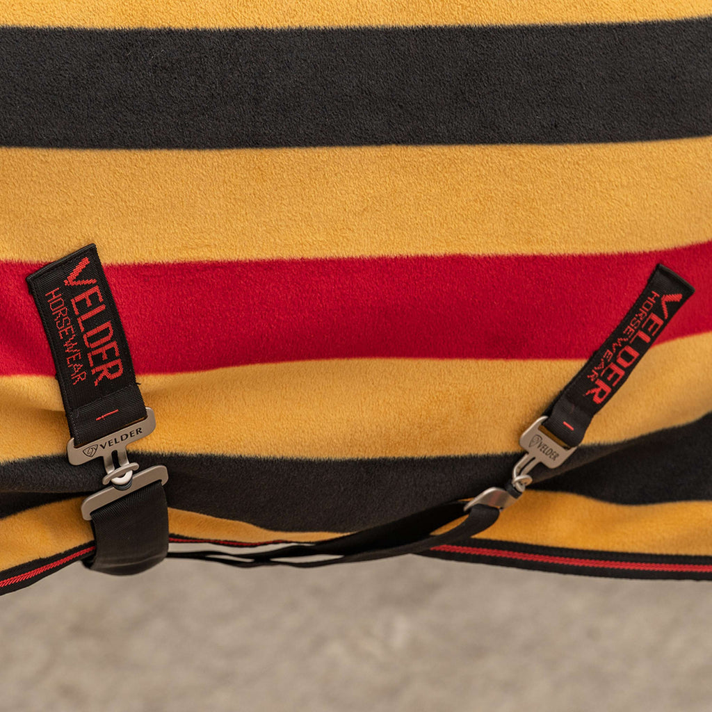 Velder Horsewear Premium Deluxe Fleece Cooler Rug Negro/Amarillo