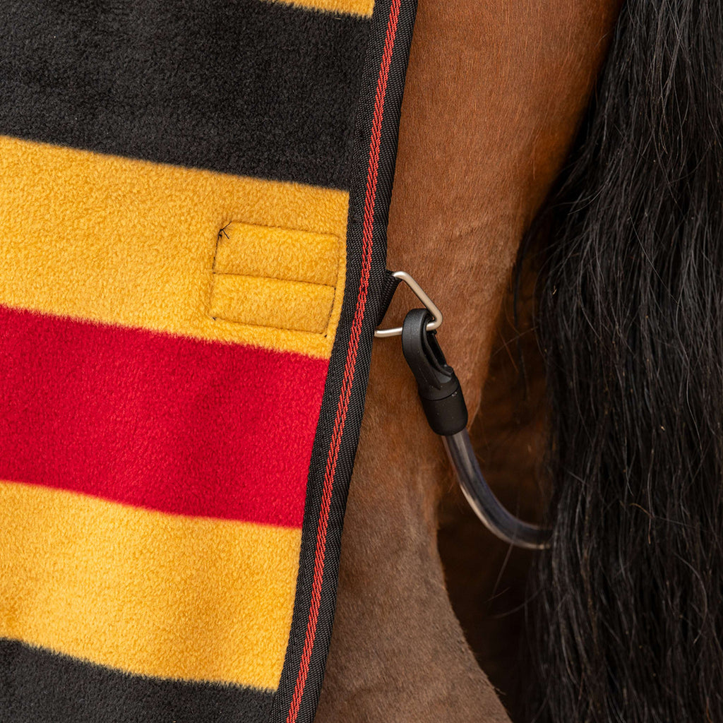 Velder Horsewear Premium Deluxe Fleece Cooler Rug Negro/Amarillo