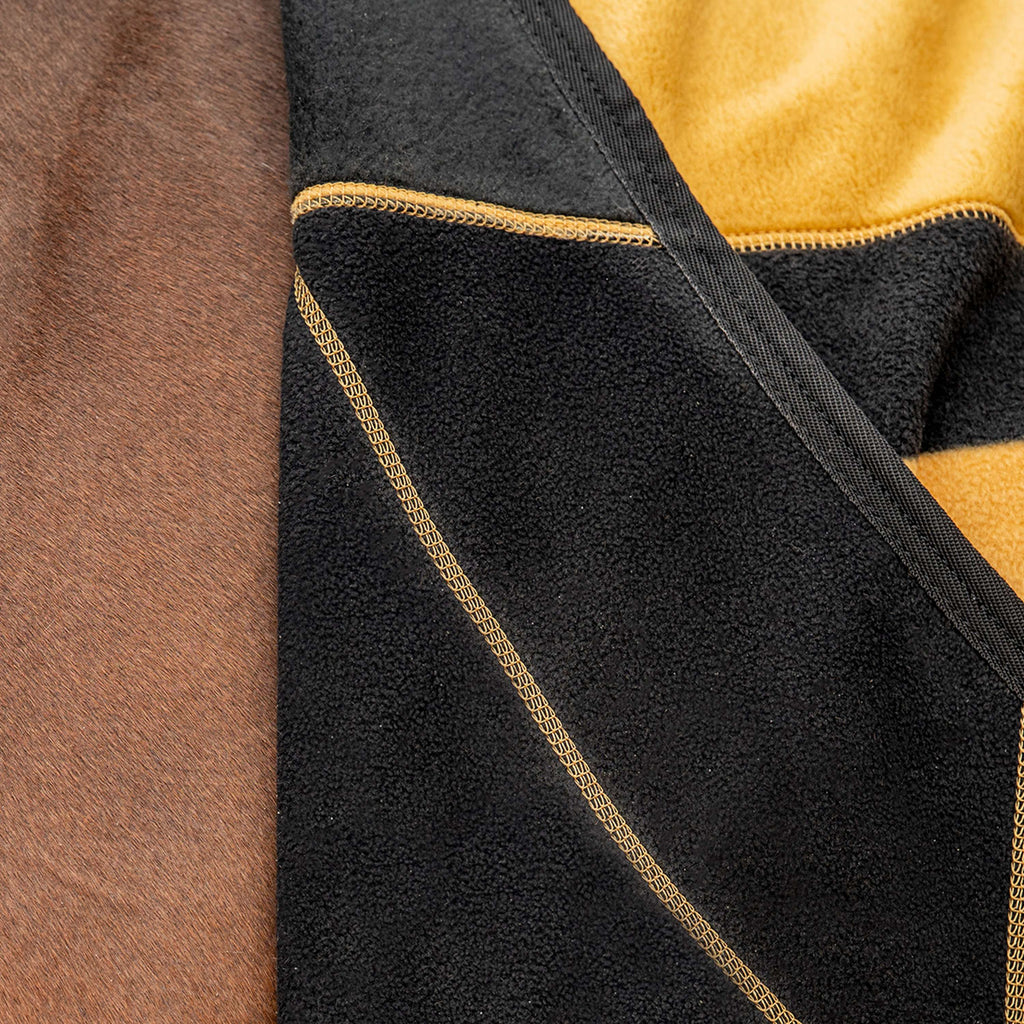 Velder Horsewear Premium Deluxe Fleece Cooler Rug Negro/Amarillo