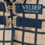 Velder Horsewear Premium Fleece Cooler with Collar Navy Check