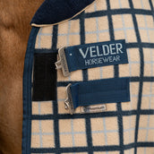 Velder Horsewear Premium Fleece Cooler with Collar Navy Check