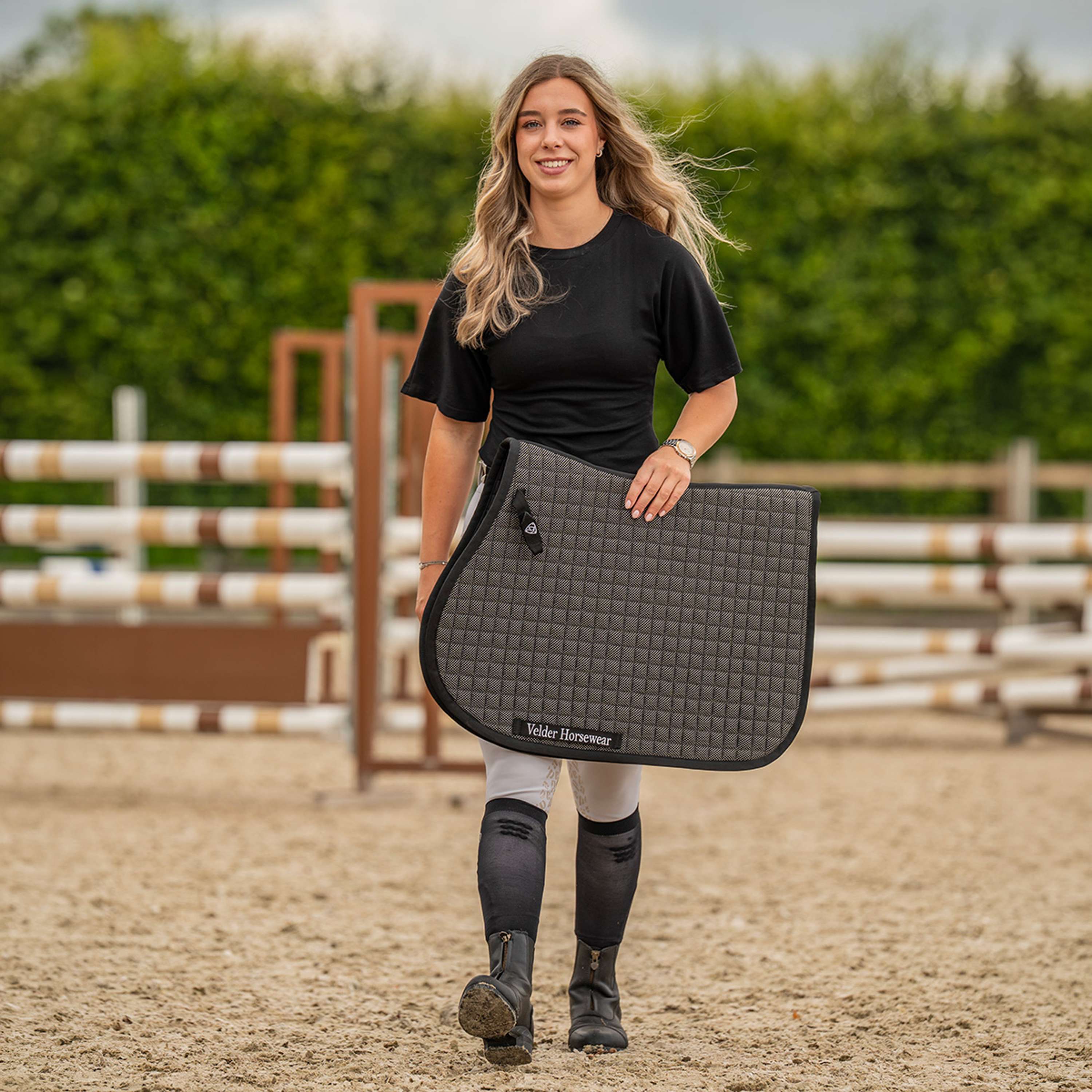 Velder Horsewear Premium Mantilla Bamboo saltando Negro
