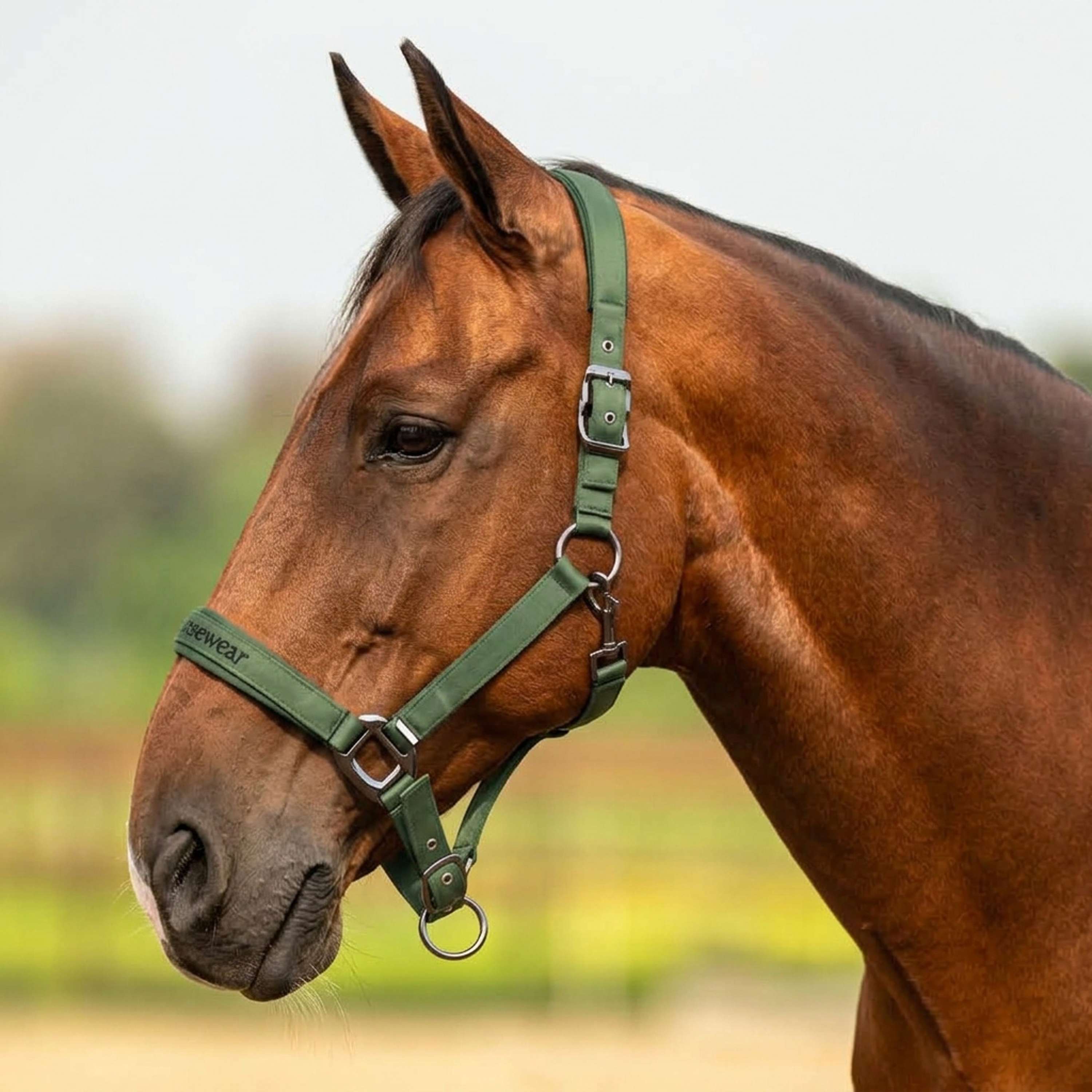 Velder Horsewear Premium Cabezada Satin Glow Olive Mist