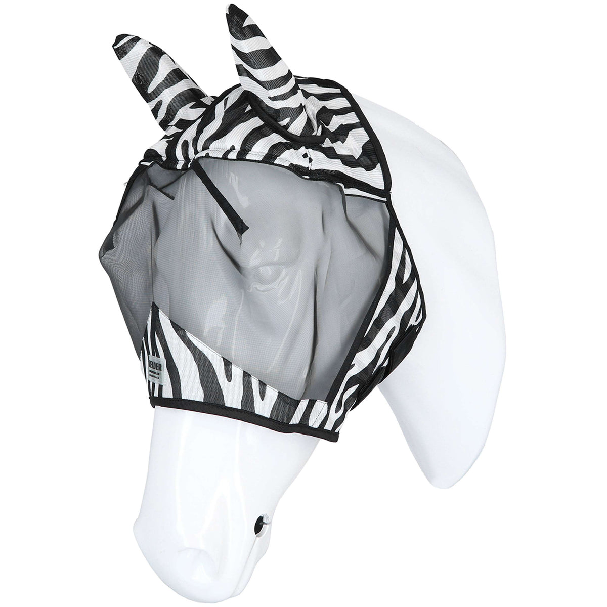 Velder Horsewear Essentials Máscara para Moscas Zebra con Orejas Negro/Blanco