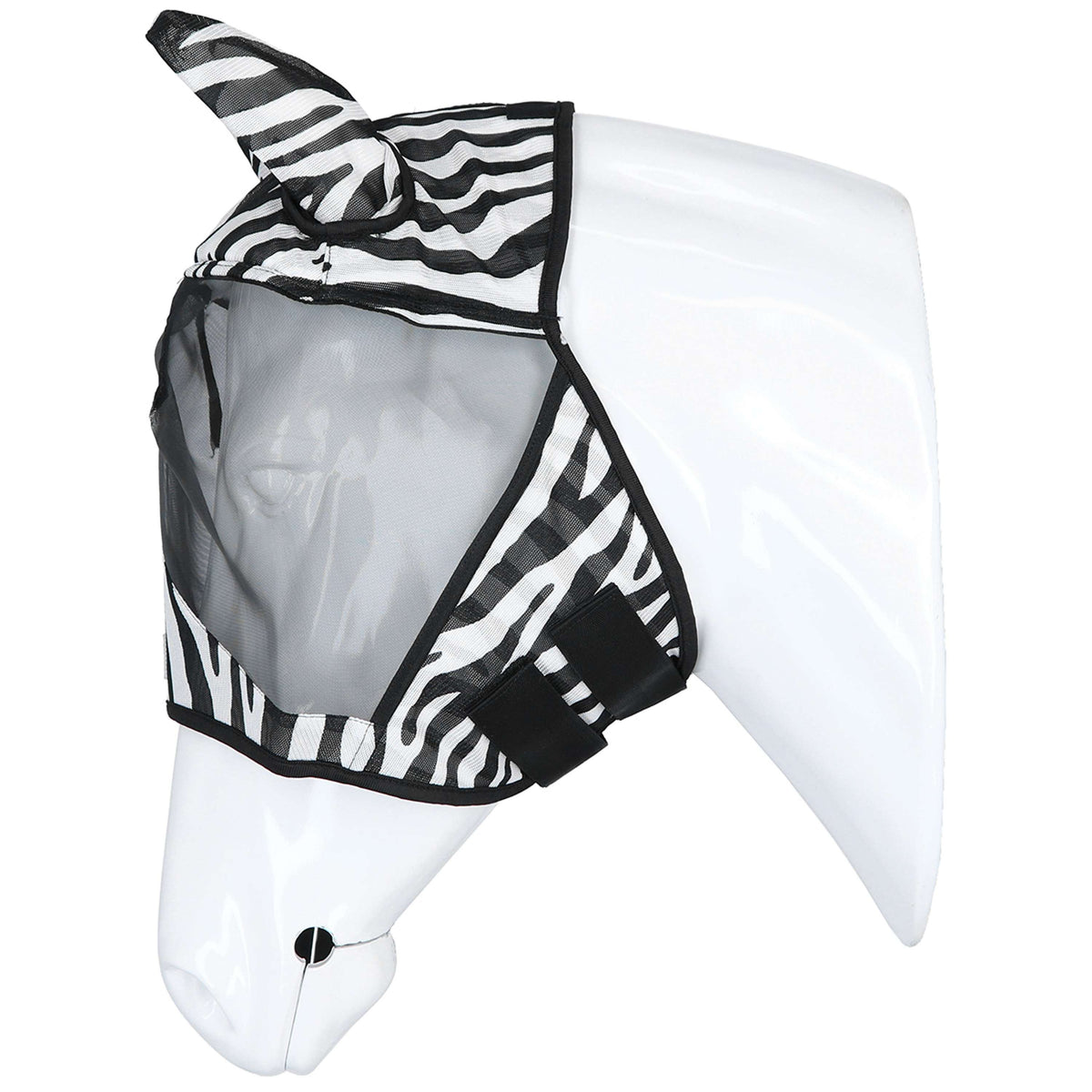 Velder Horsewear Essentials Máscara para Moscas Zebra con Orejas Negro/Blanco