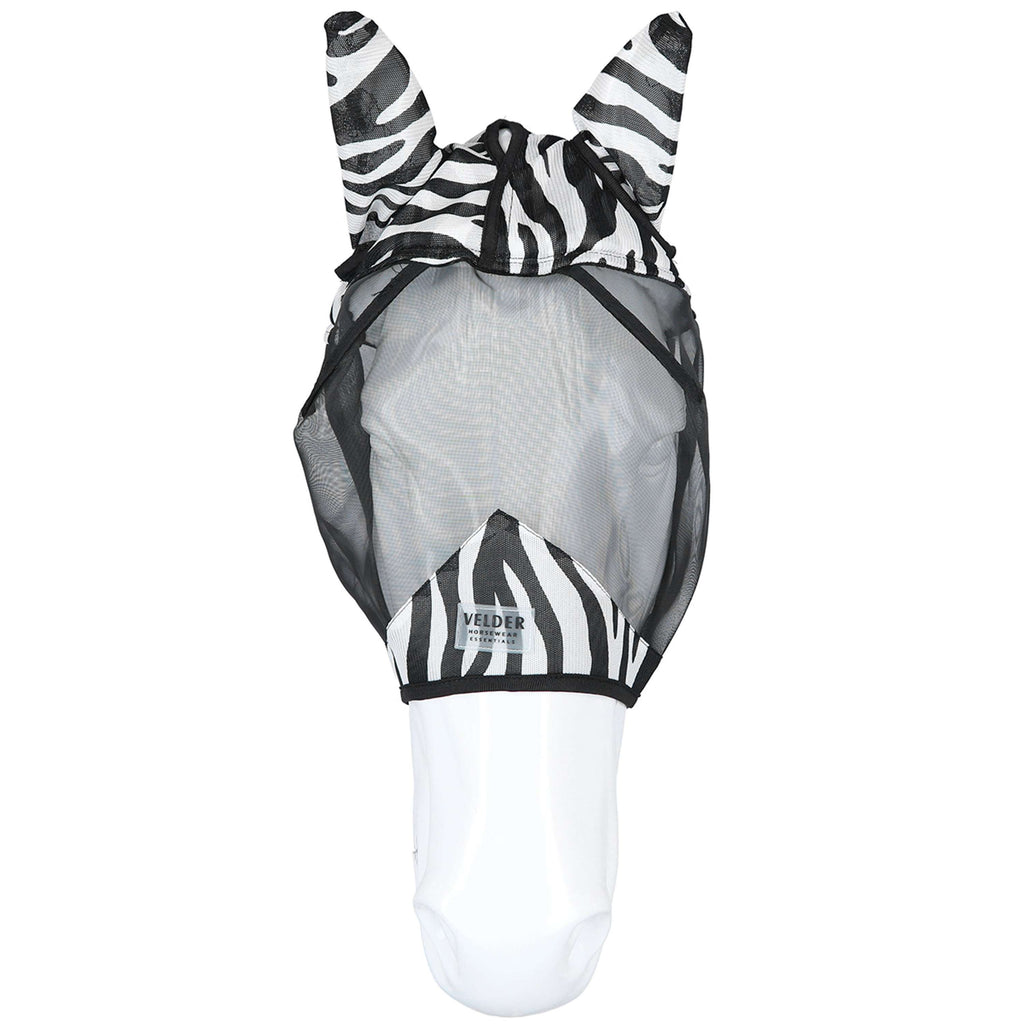 Velder Horsewear Essentials Máscara para Moscas Zebra con Orejas Negro/Blanco
