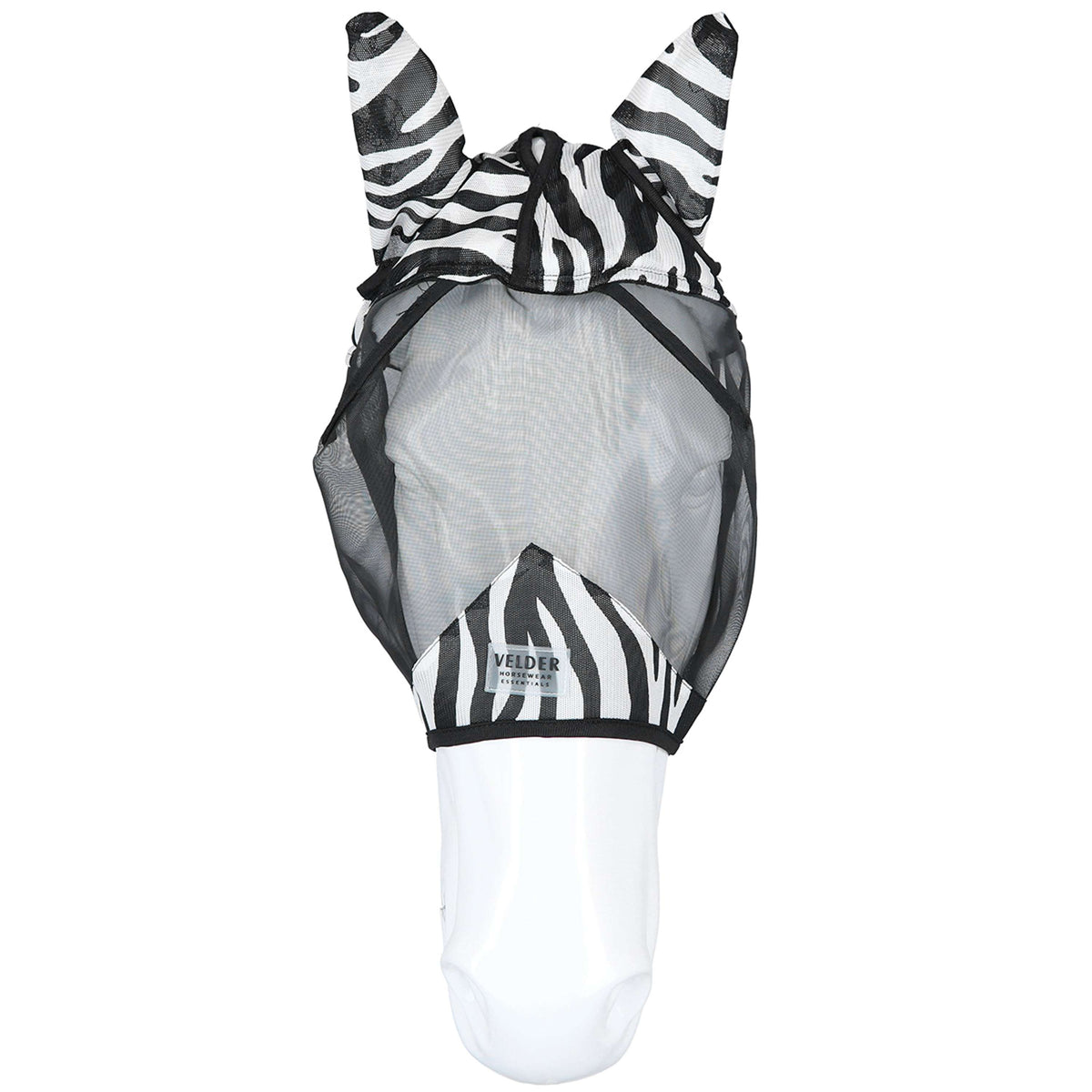 Velder Horsewear Essentials Máscara para Moscas Zebra con Orejas Negro/Blanco