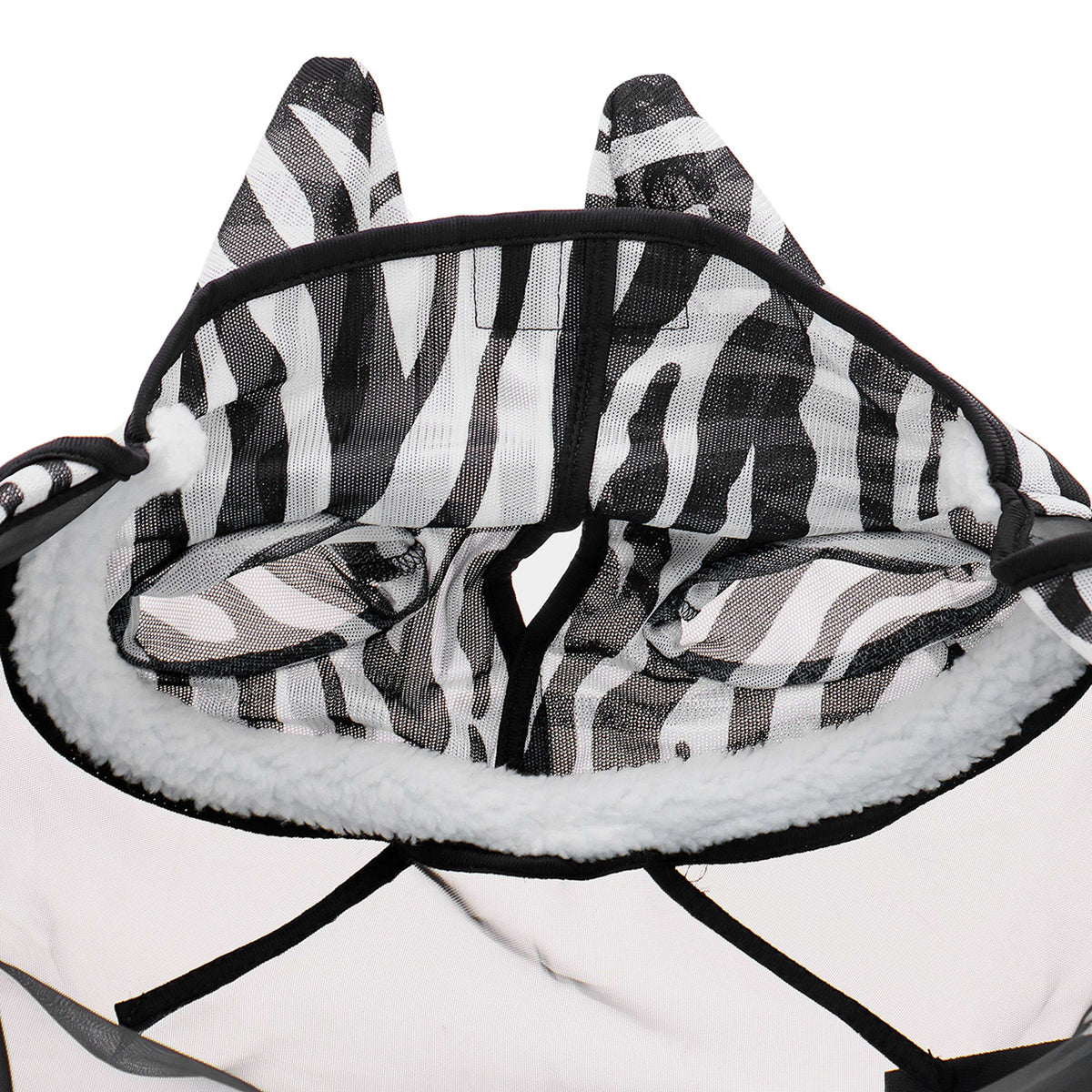 Velder Horsewear Essentials Máscara para Moscas Zebra con Orejas Negro/Blanco