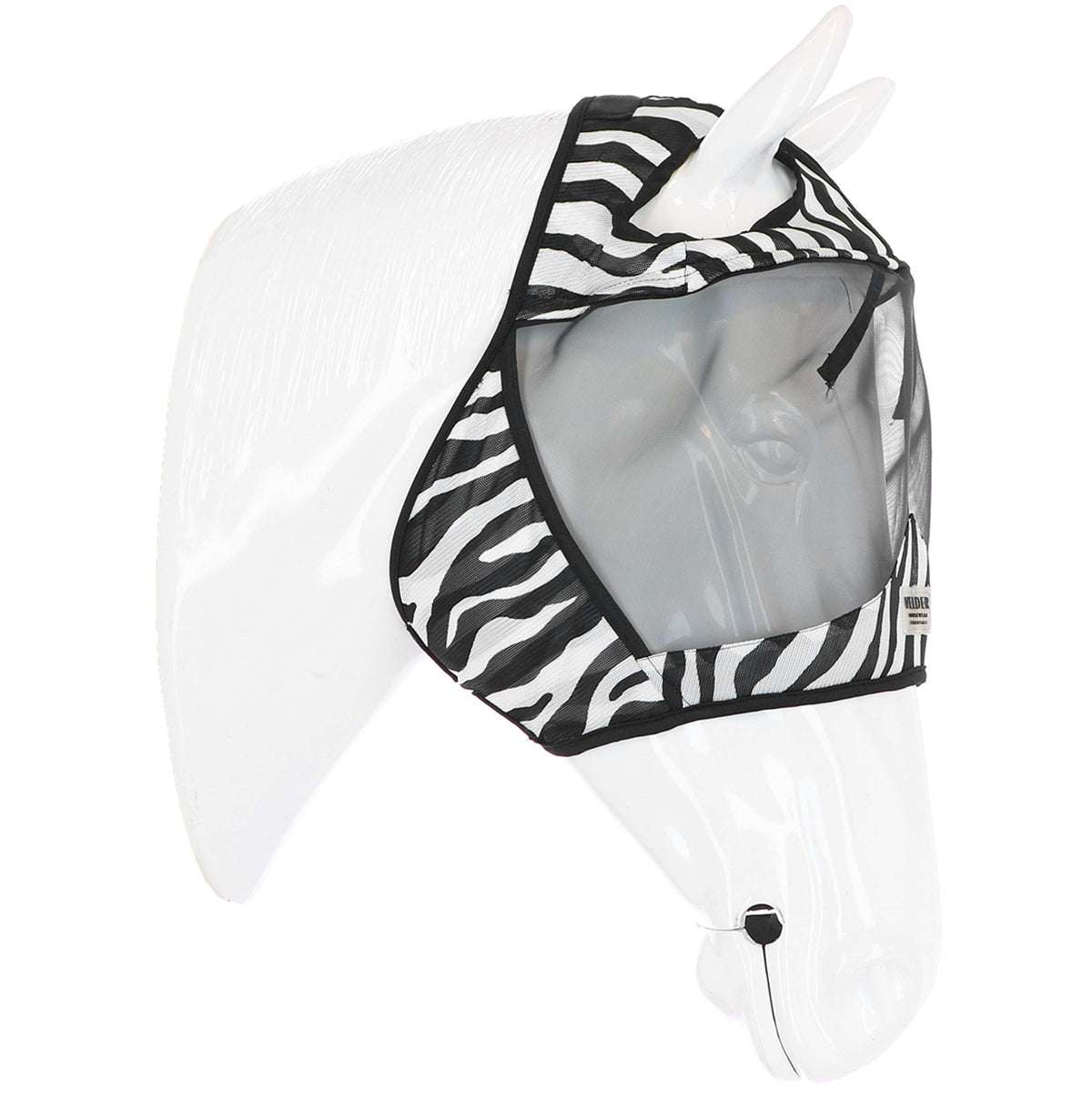 Velder Horsewear Essentials Máscara para Moscas Zebra Sin orejas Negro/Blanco