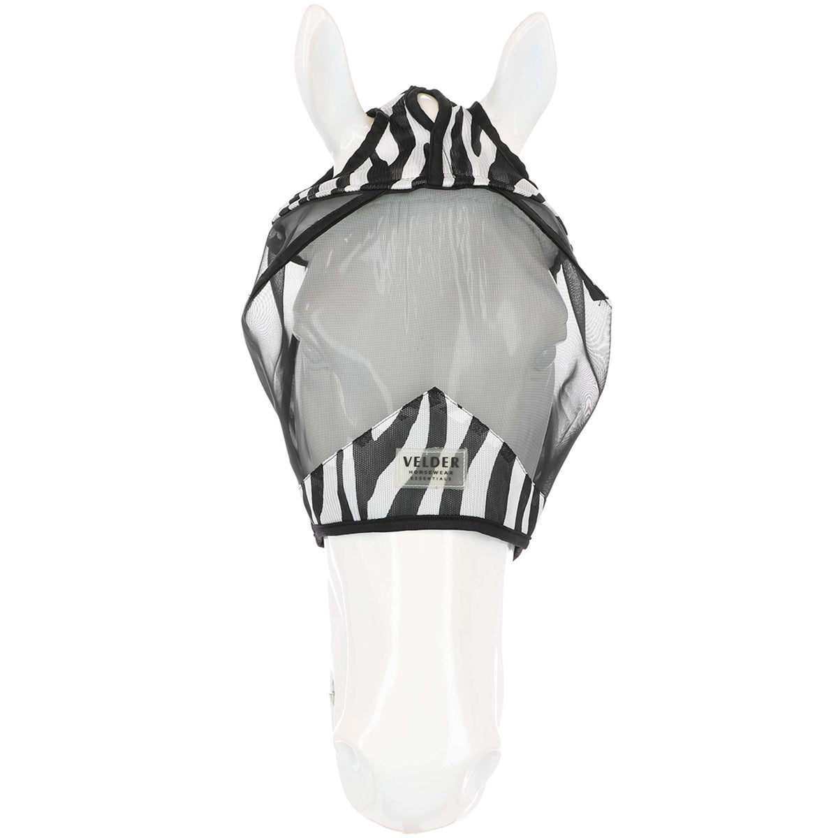 Velder Horsewear Essentials Máscara para Moscas Zebra Sin orejas Negro/Blanco