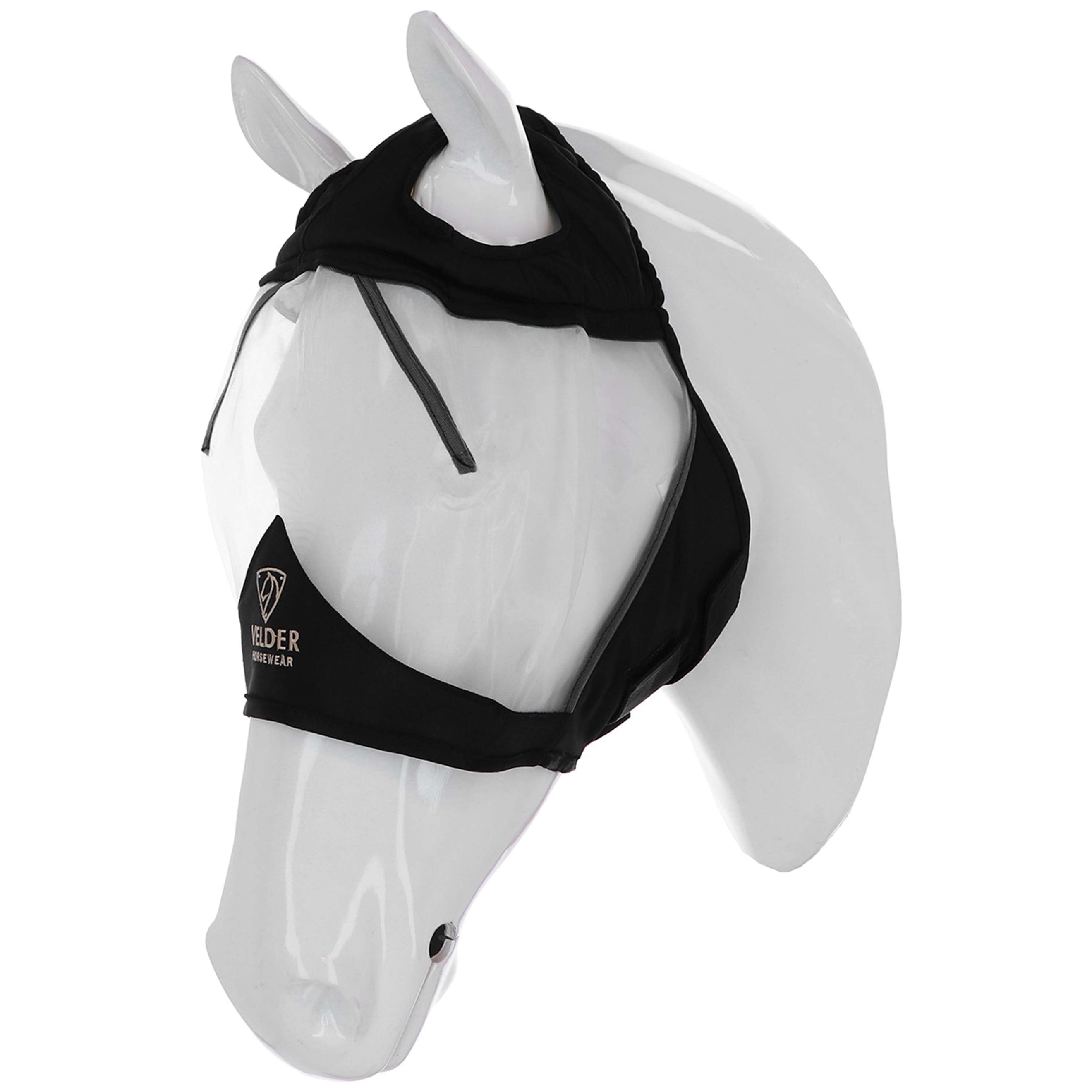 Velder Horsewear Premium Máscara para Moscas Sin orejas Negro