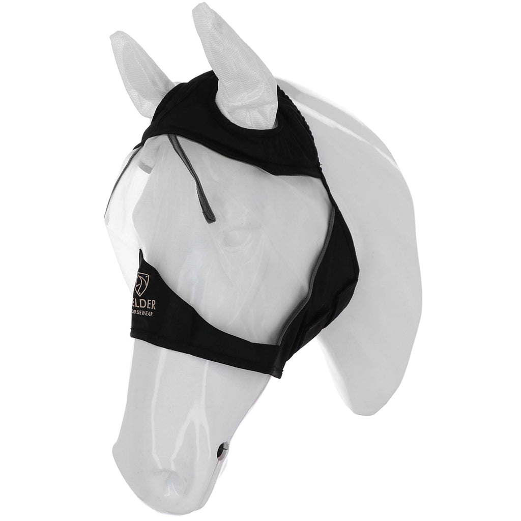 Velder Horsewear Premium Máscara para Moscas con Orejas Negro