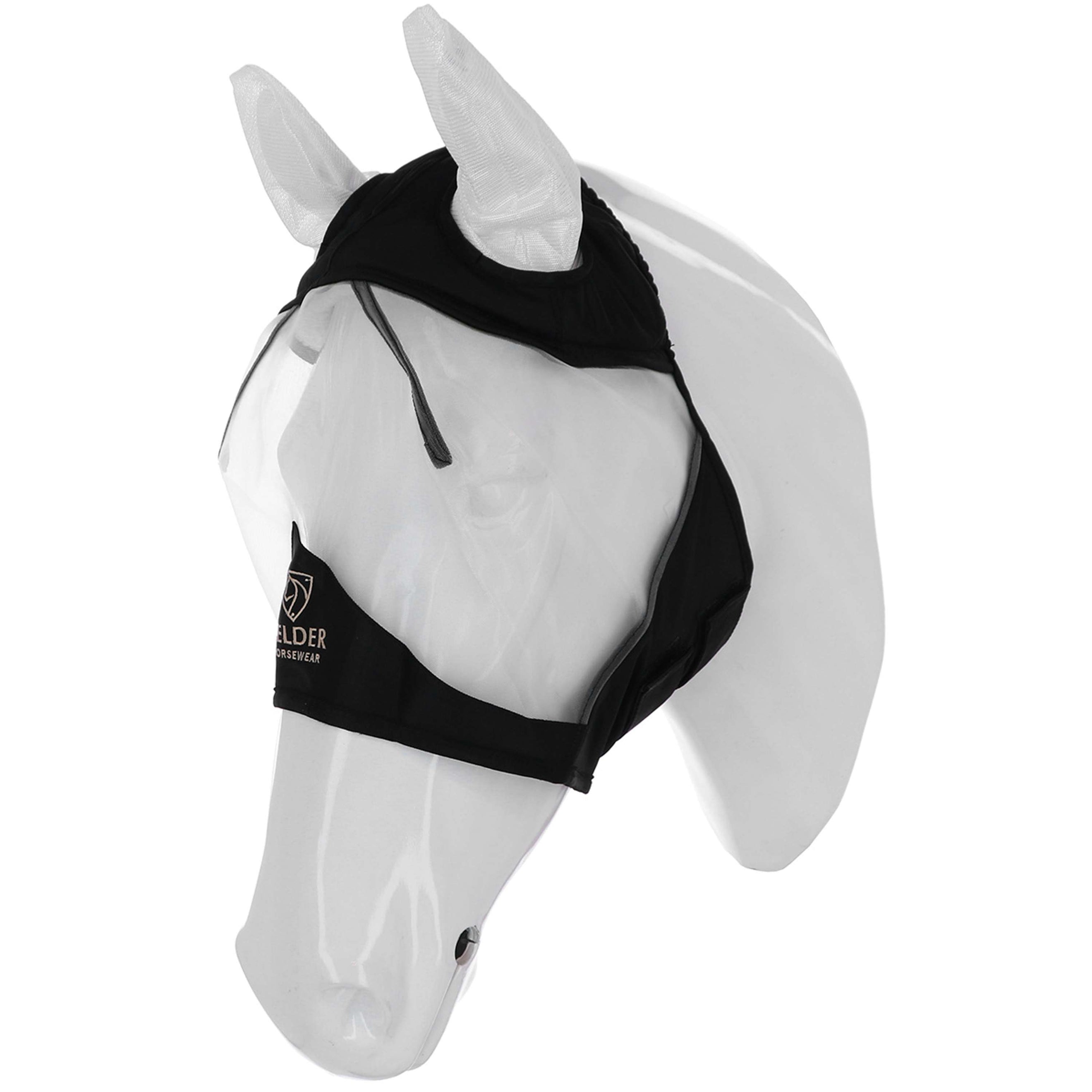 Velder Horsewear Premium Máscara para Moscas con Orejas Negro