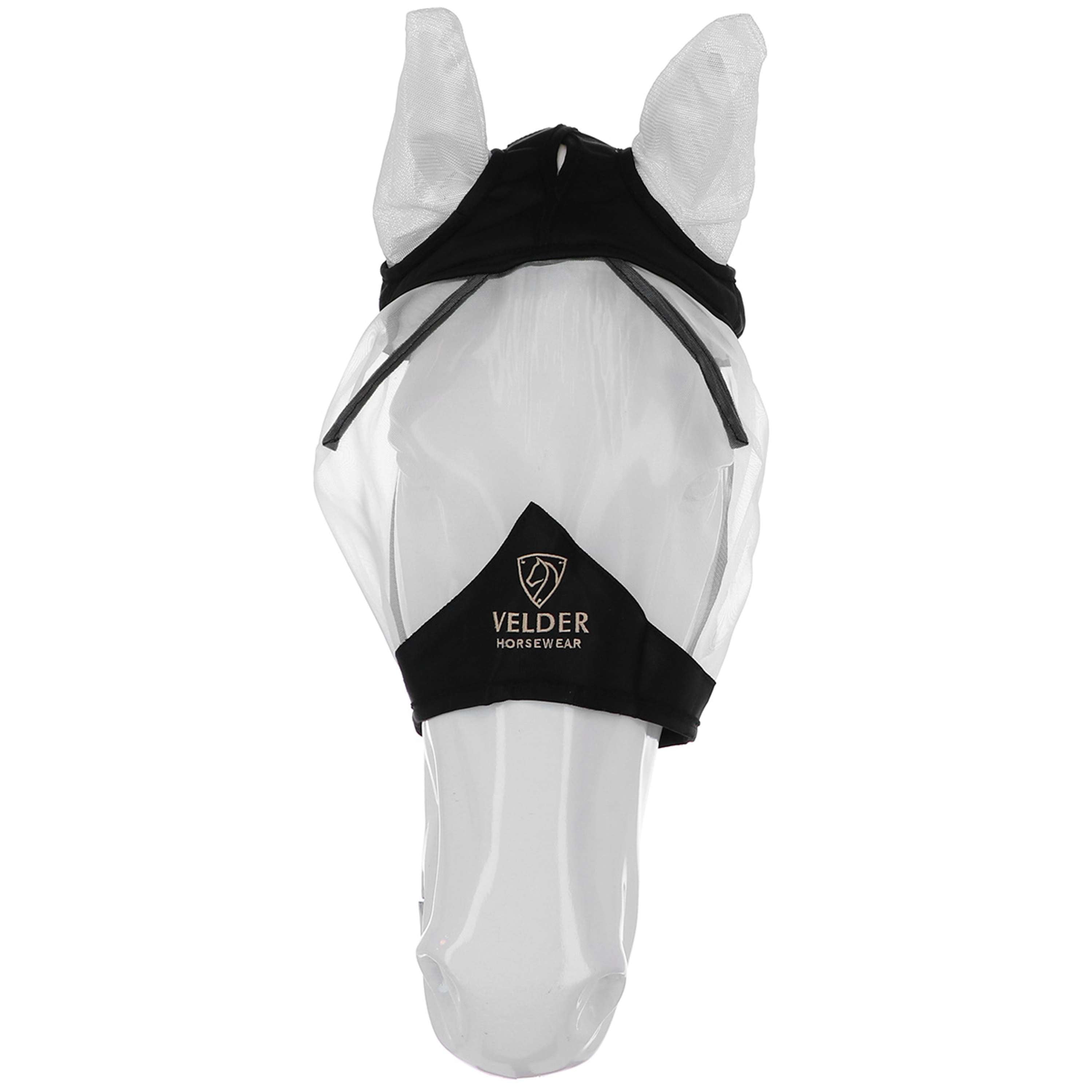 Velder Horsewear Premium Máscara para Moscas con Orejas Negro
