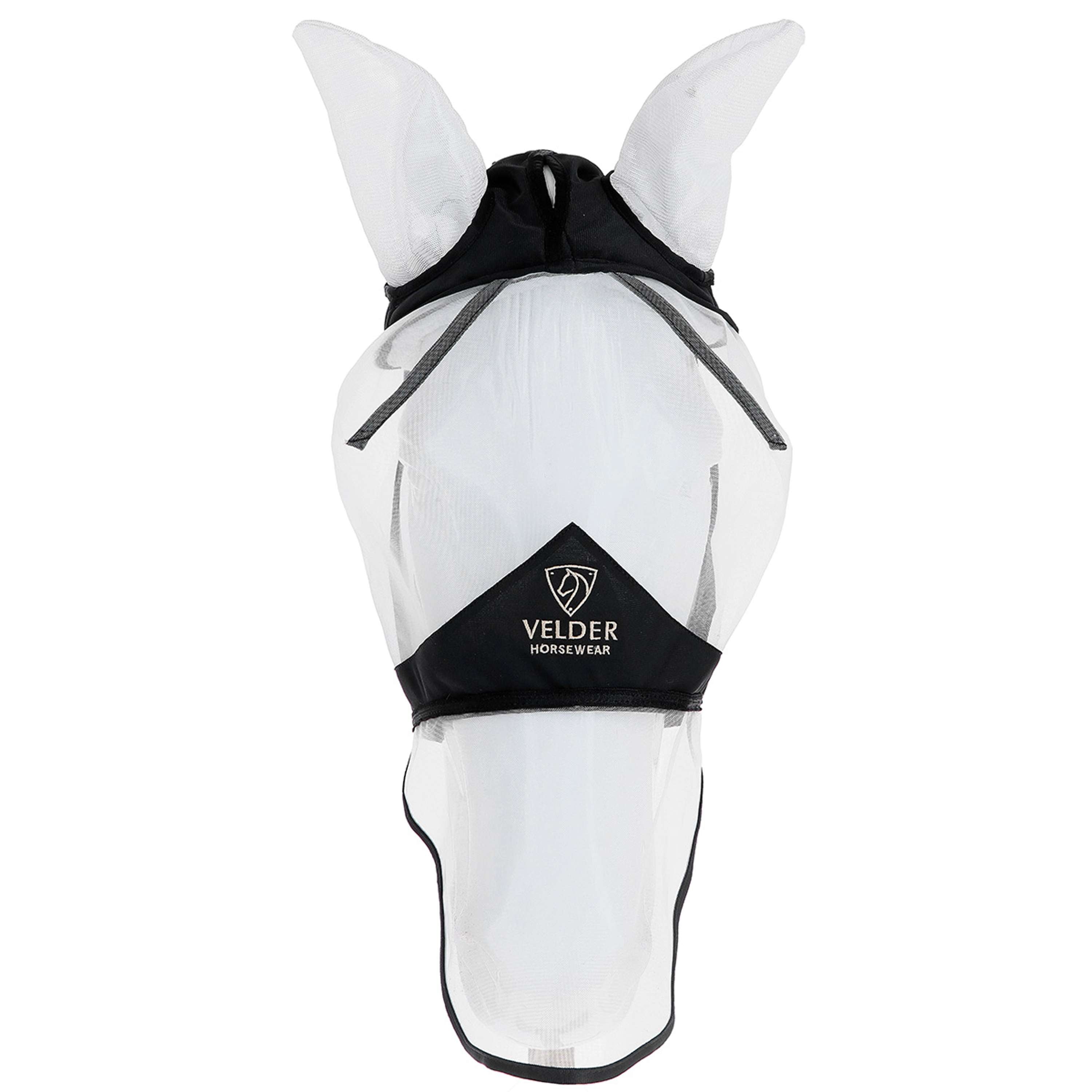 Velder Horsewear Premium Máscara para Moscas con Orejas y Nariz Negro