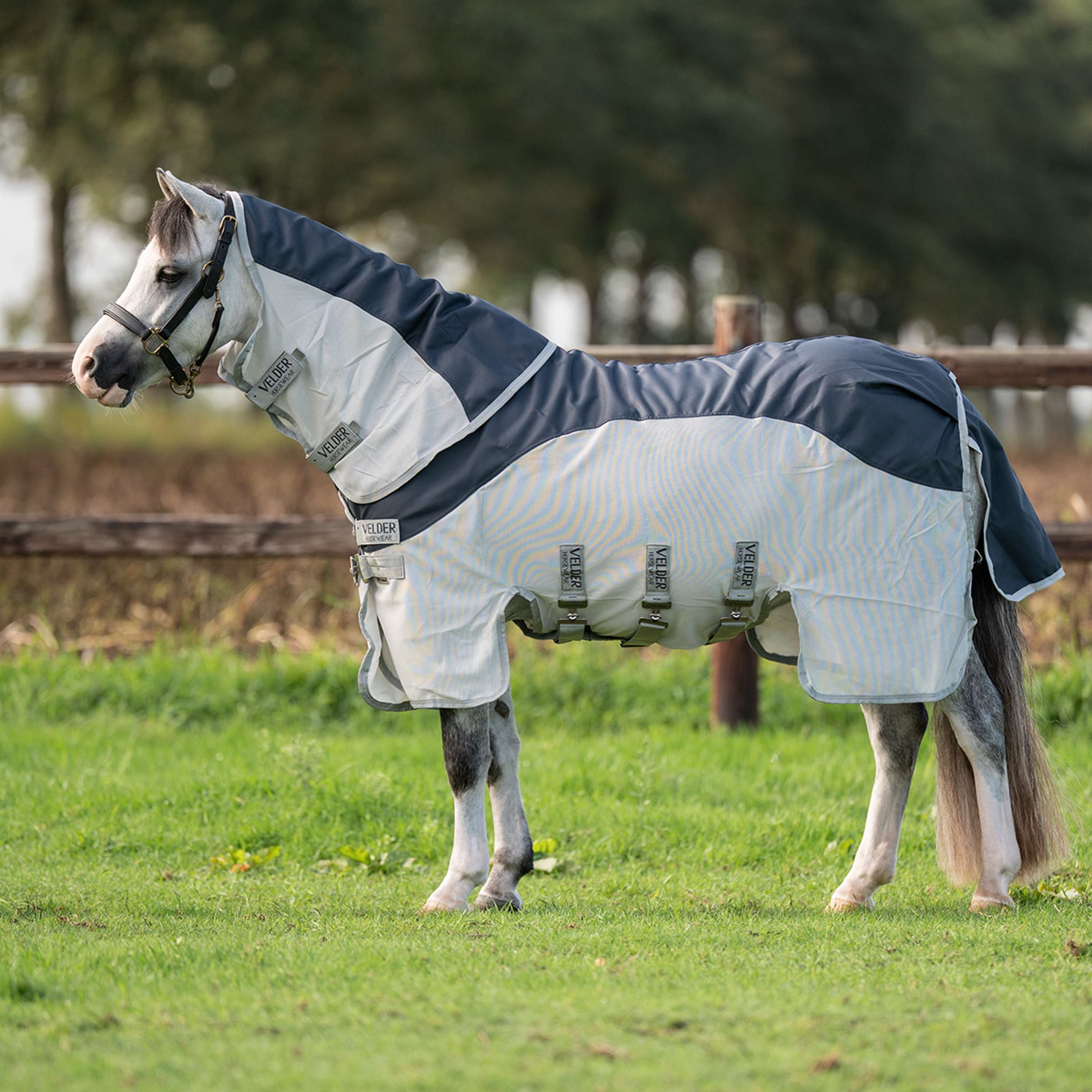 Velder Horsewear Premium Pony Manta Antimoscas Rainless Summer Navy/Field Grey