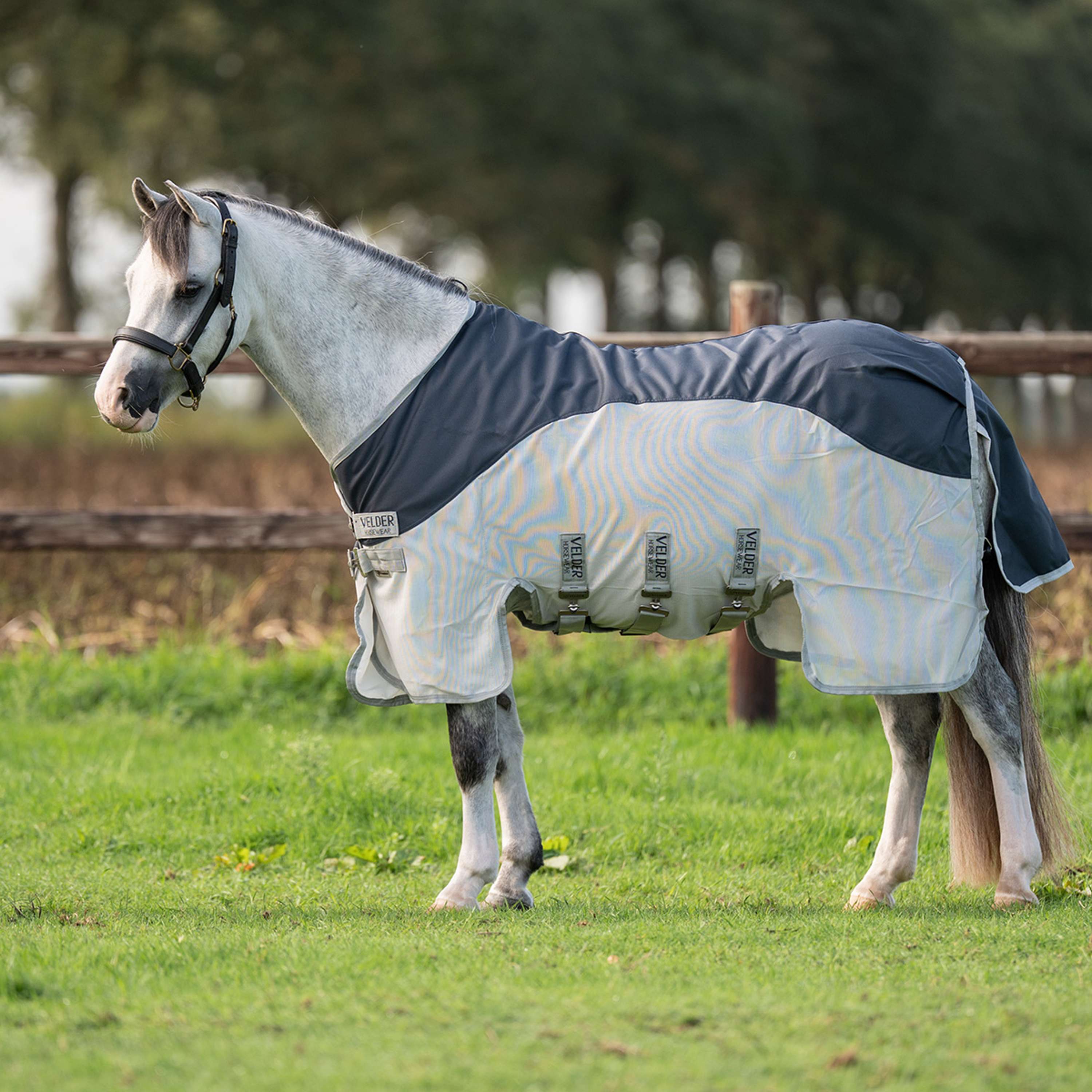 Velder Horsewear Premium Pony Manta Antimoscas Rainless Summer Navy/Field Grey