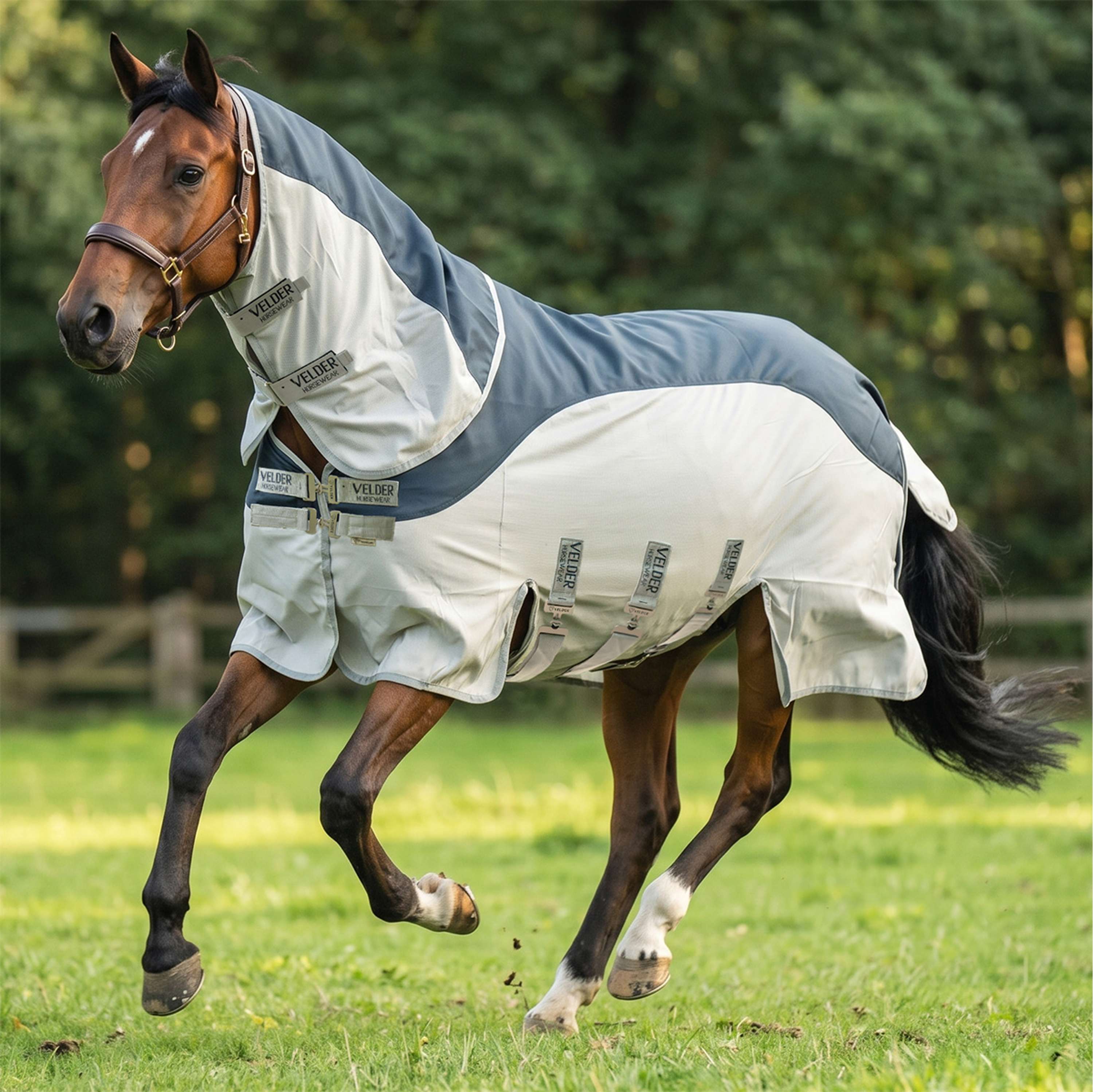 Velder Horsewear Premium Manta Antimoscas Rainless Summer Navy/Field Grey