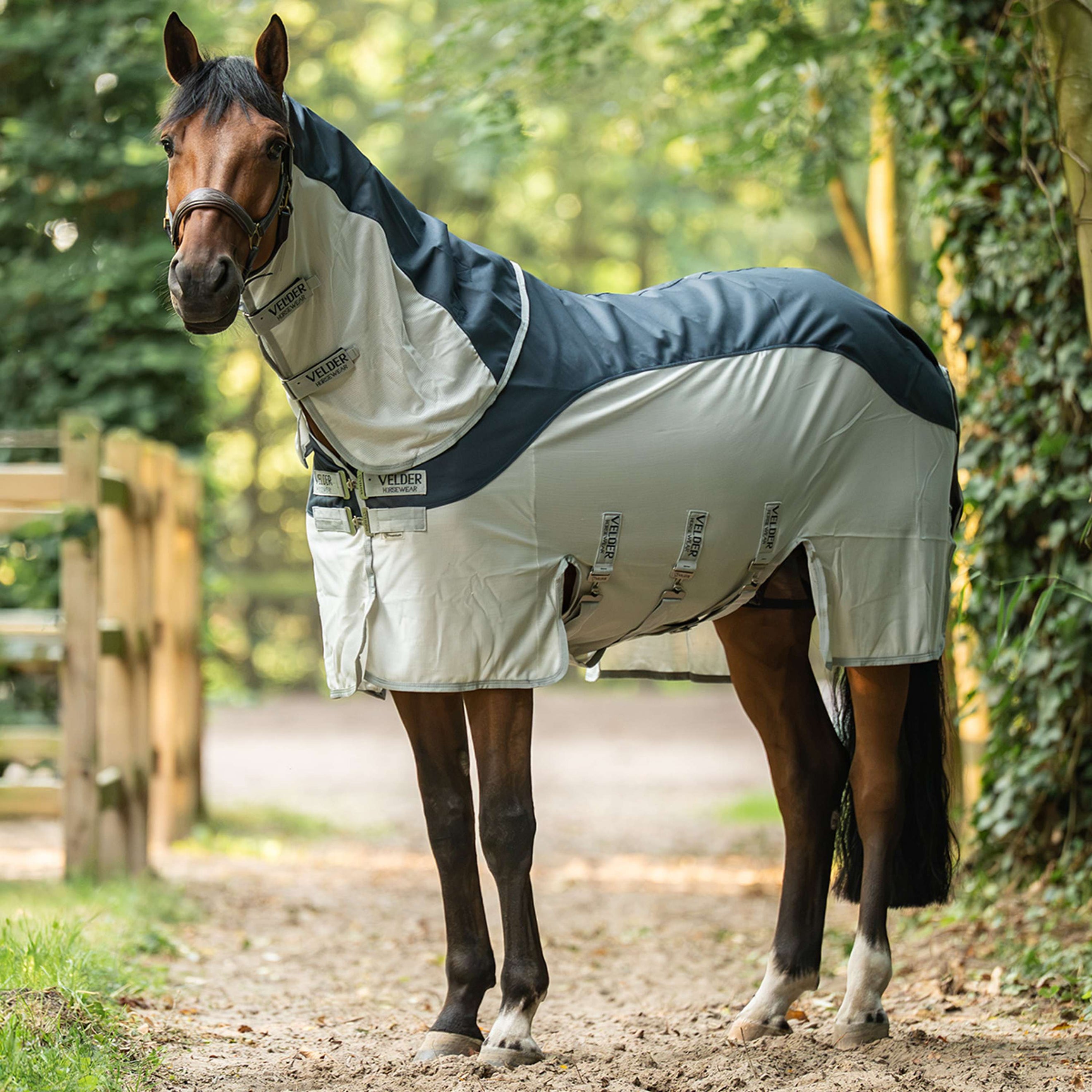 Velder Horsewear Premium Manta Antimoscas Rainless Summer Navy/Field Grey