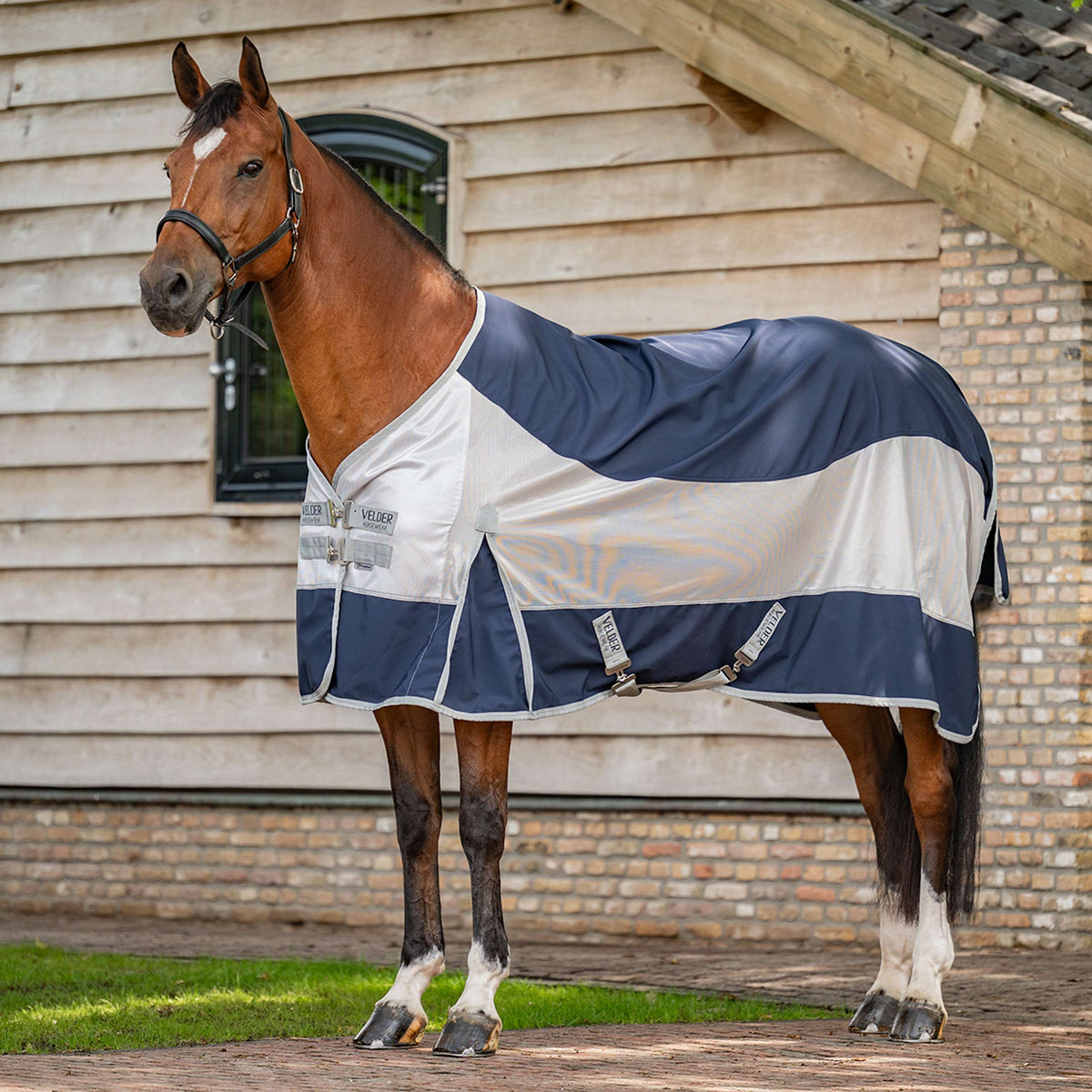 Velder Horsewear Premium Manta Antimoscas Rainless Fall Navy/Pearl Silver