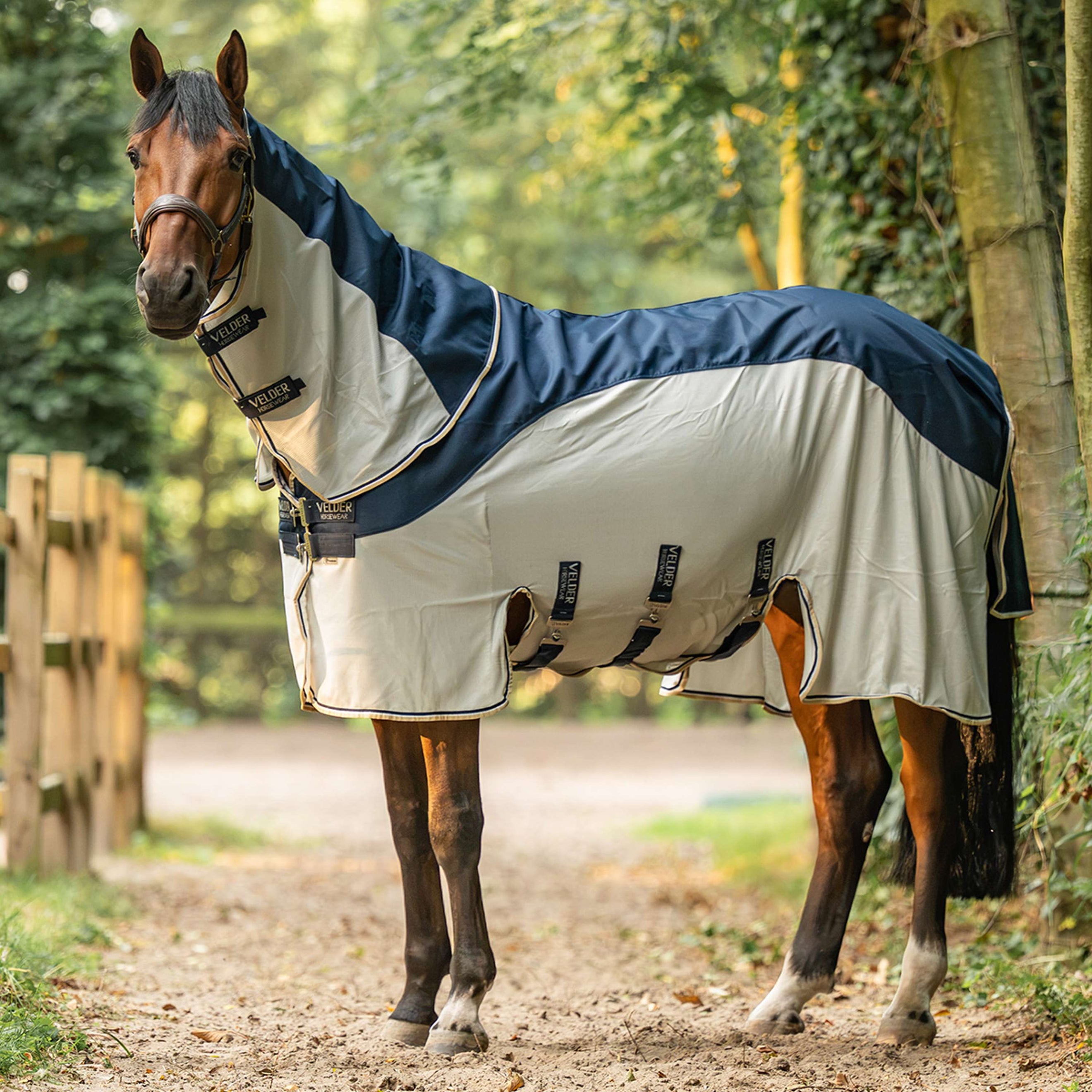 Velder Horsewear Premium Manta Antimoscas Waterproof-Top Navy/Pearl Silver Velder Horsewear Premium Manta Antimoscas Waterproof-Top Navy/Pearl Silver