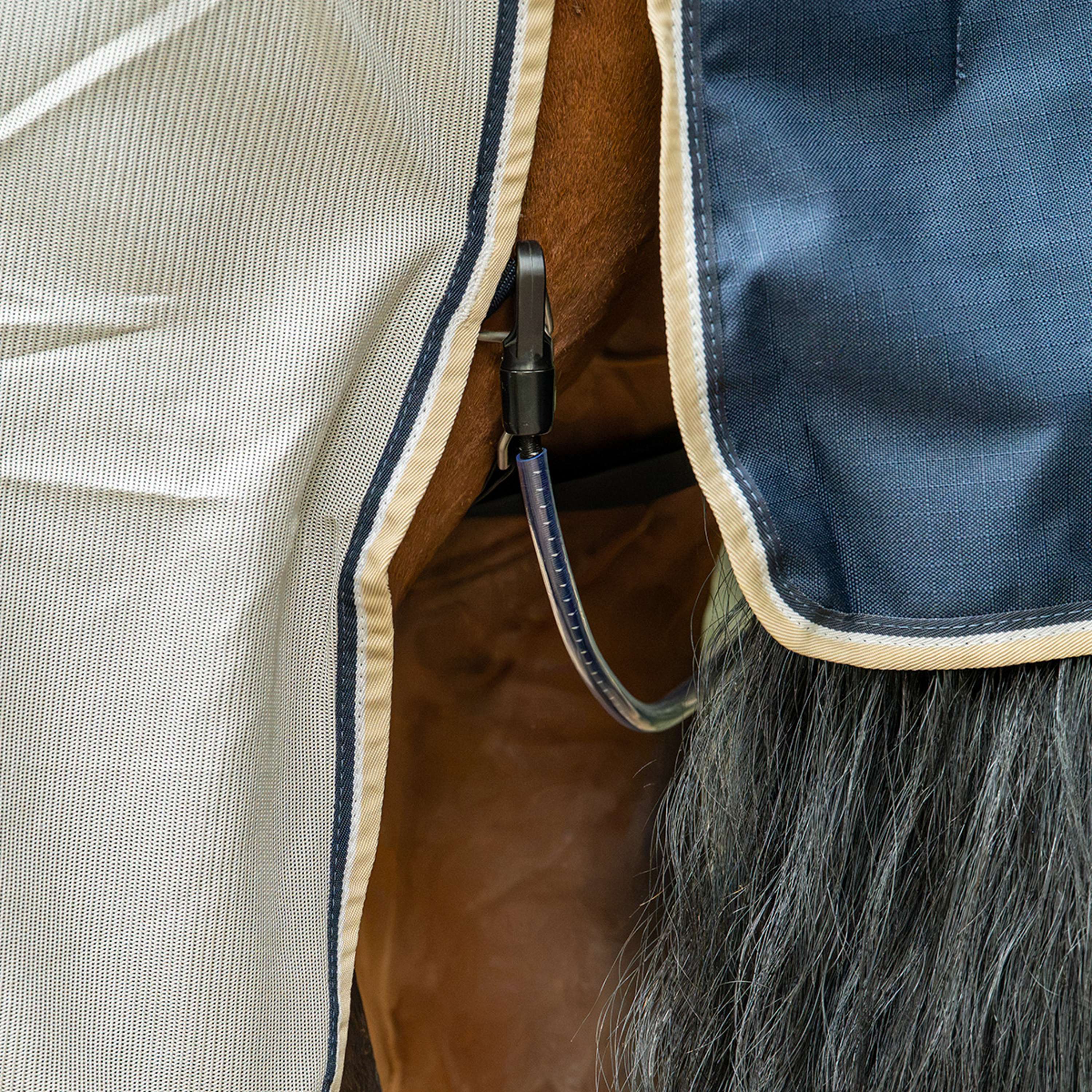 Velder Horsewear Premium Manta Antimoscas Waterproof-Top Navy/Pearl Silver