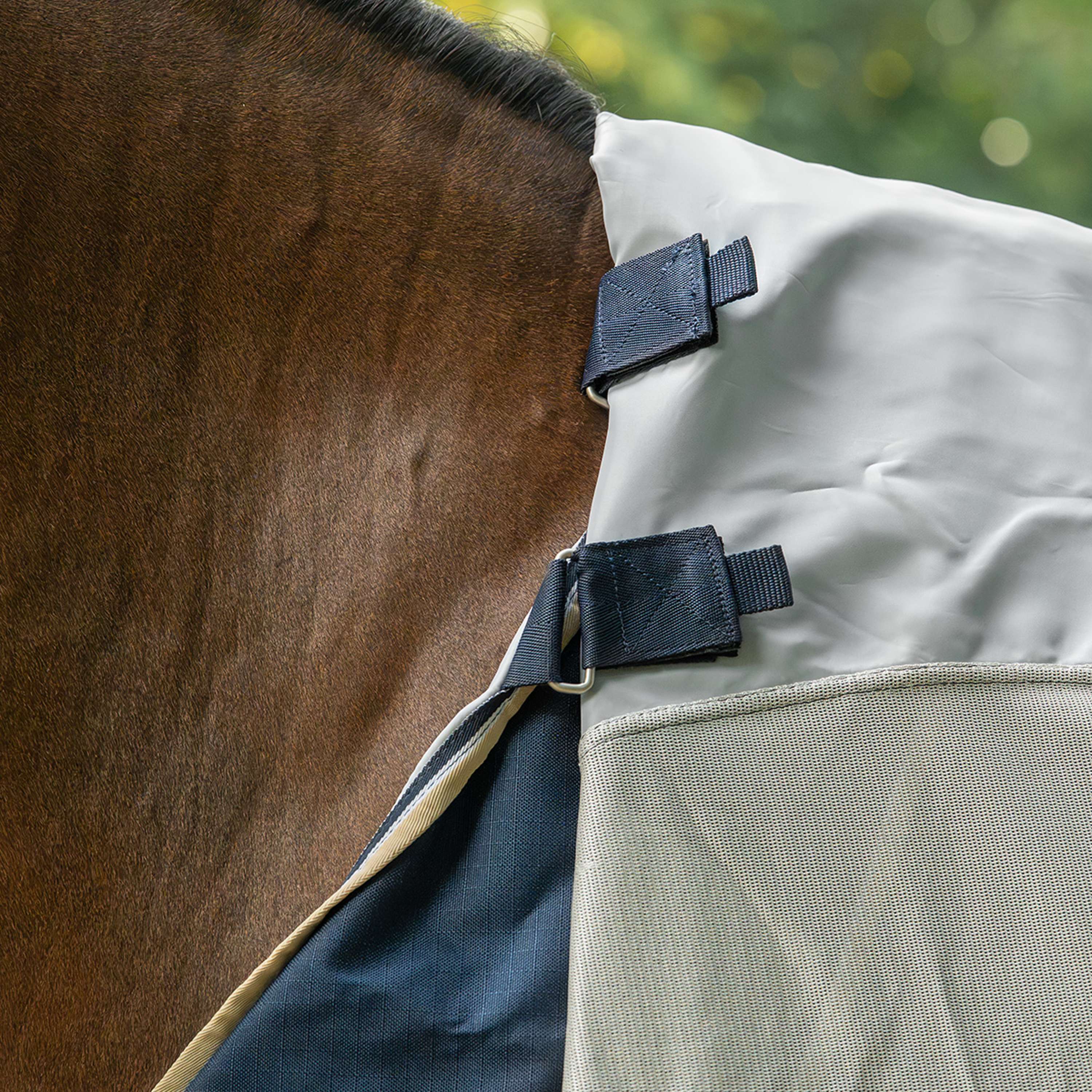 Velder Horsewear Premium Manta Antimoscas Waterproof-Top Navy/Pearl Silver