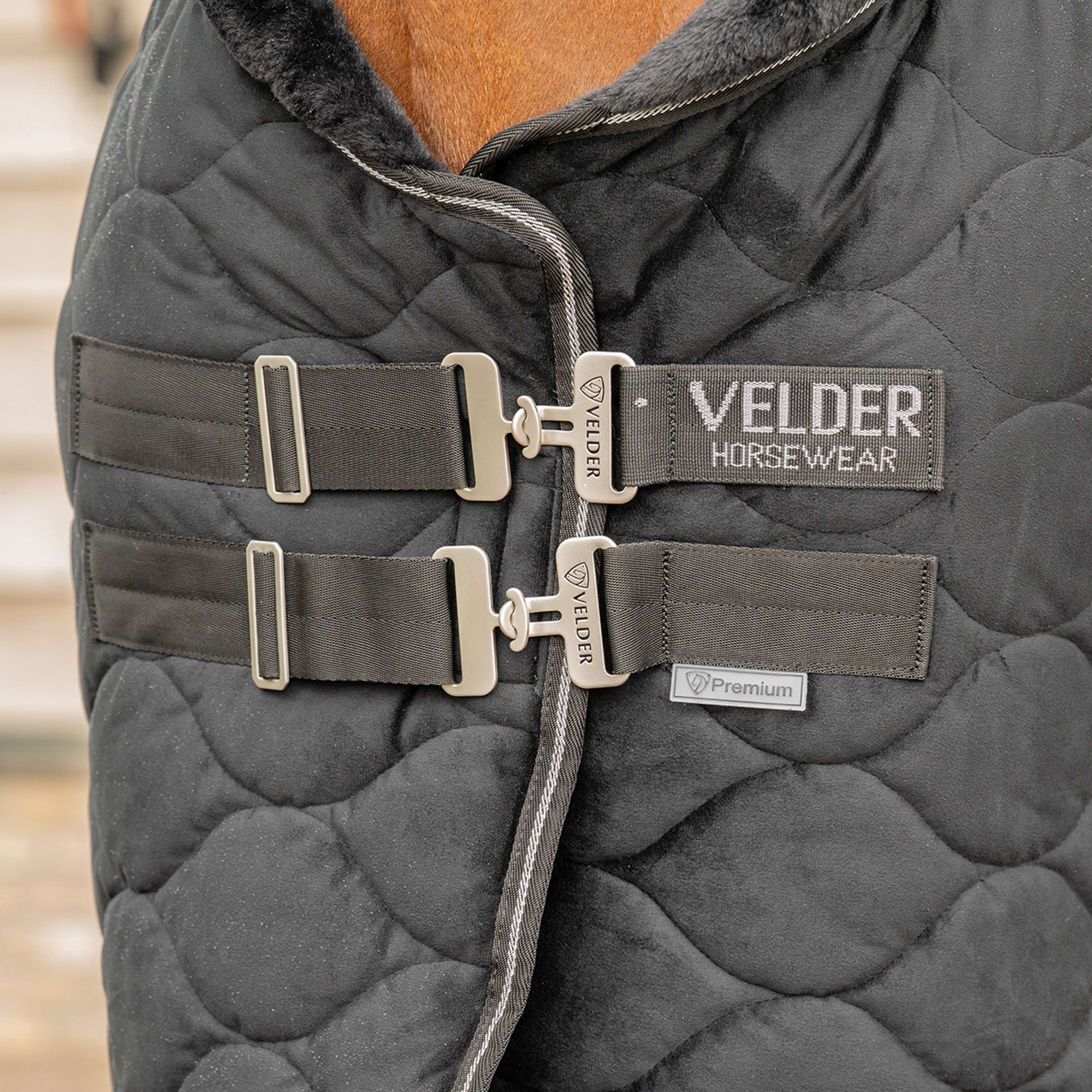 Velder Horsewear Premium Manta de exhibición Satin Glow Black Night