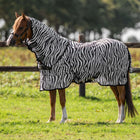 Velder Horsewear Essentials Pony Manta Antimoscas con Cuello Zebra Negro/Blanco