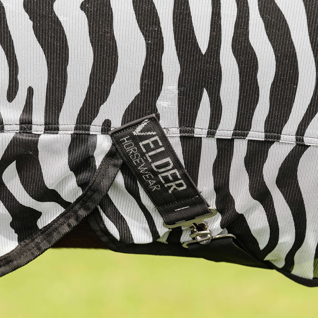 Velder Horsewear Essentials Manta Antimoscas con Cuello Zebra Negro/Blanco