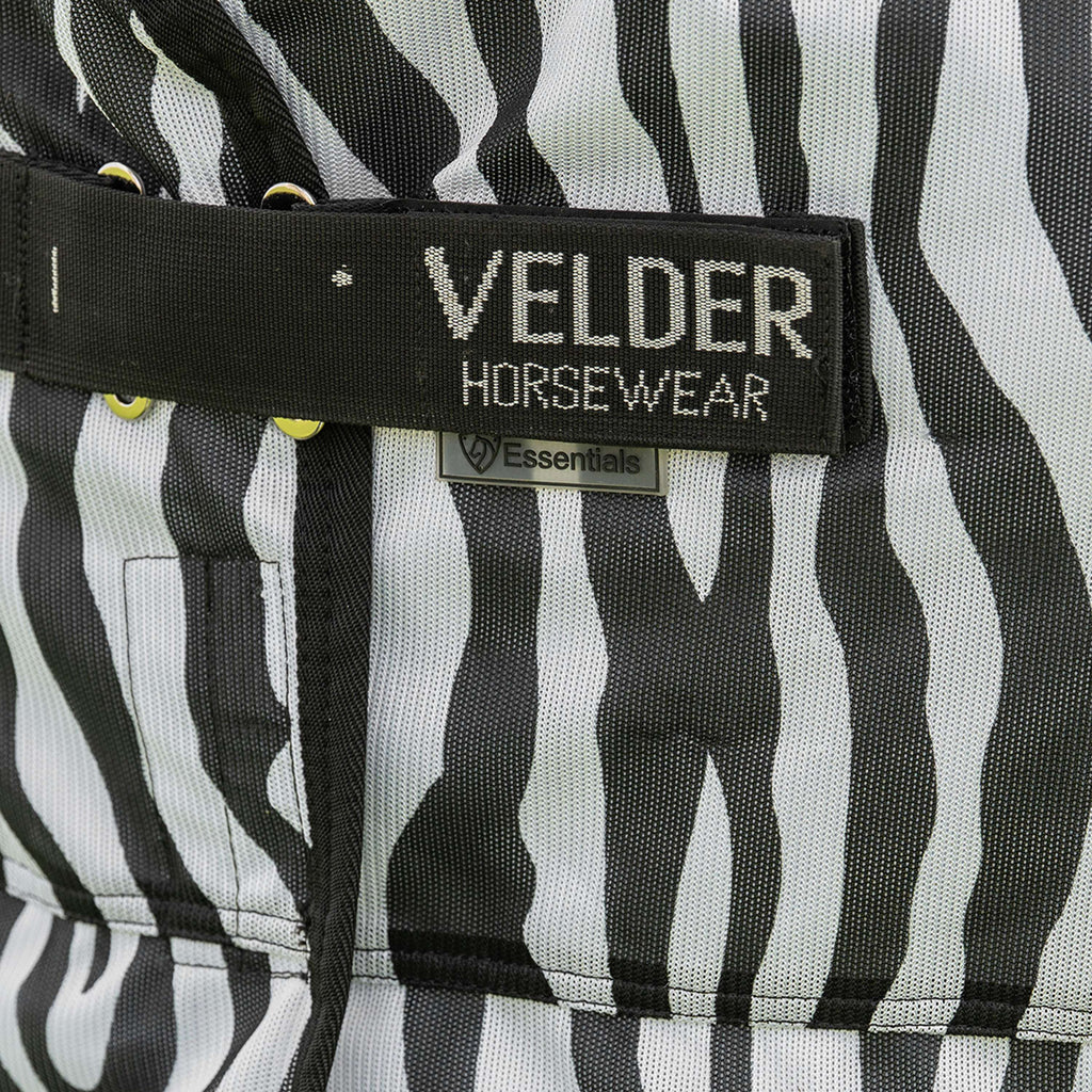 Velder Horsewear Essentials Manta Antimoscas con Cuello Zebra Negro/Blanco