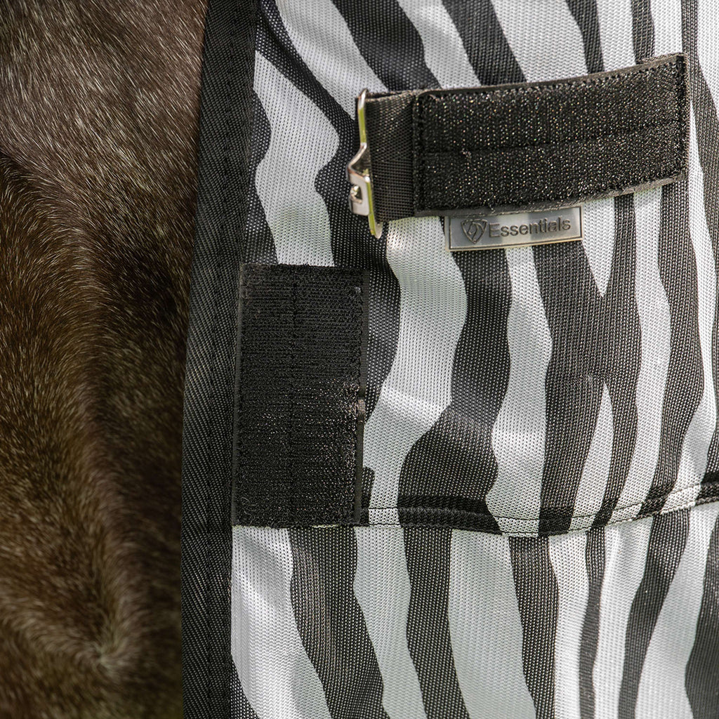 Velder Horsewear Essentials Manta Antimoscas con Cuello Zebra Negro/Blanco