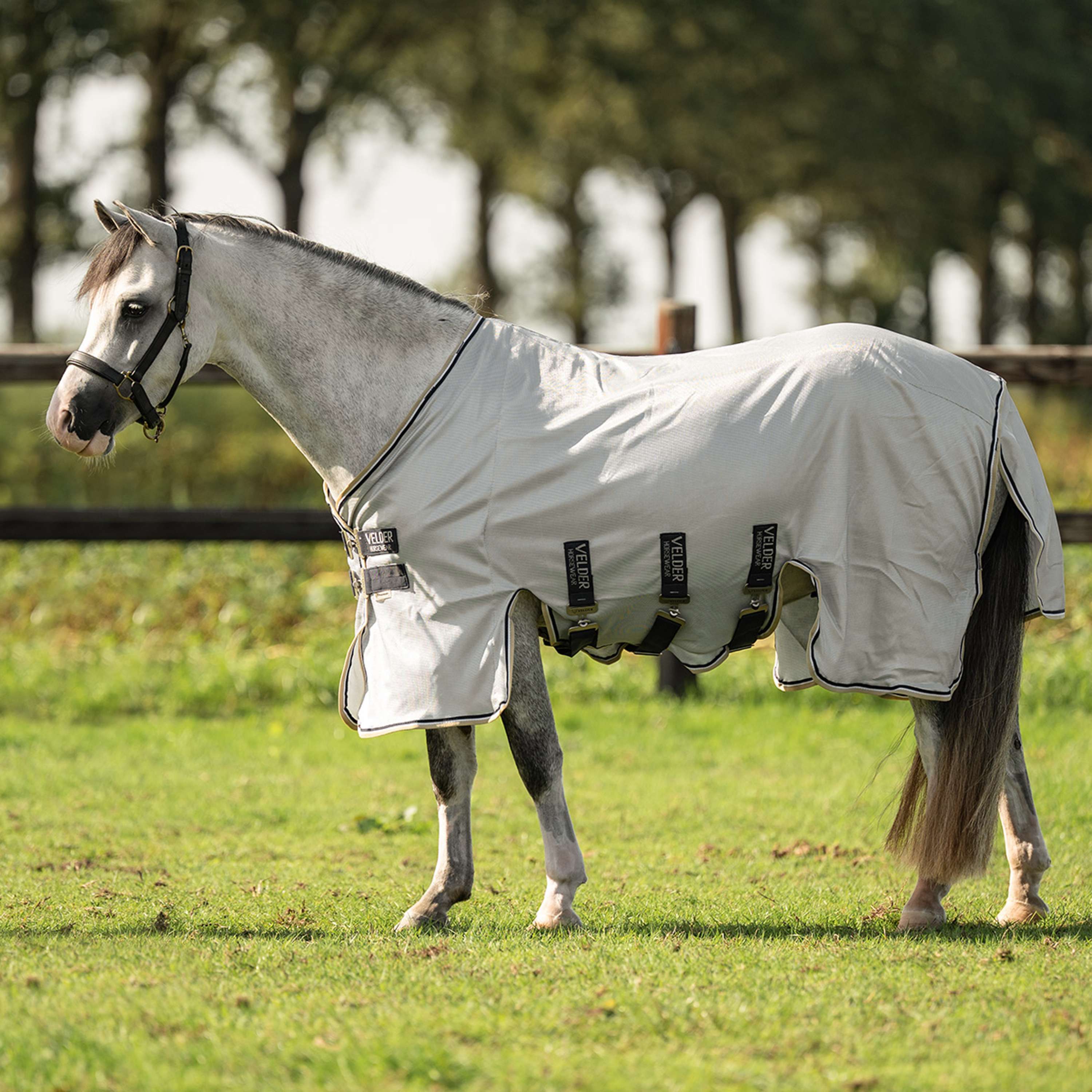 Velder Horsewear Premium Pony Manta Antimoscas Pearl Grey