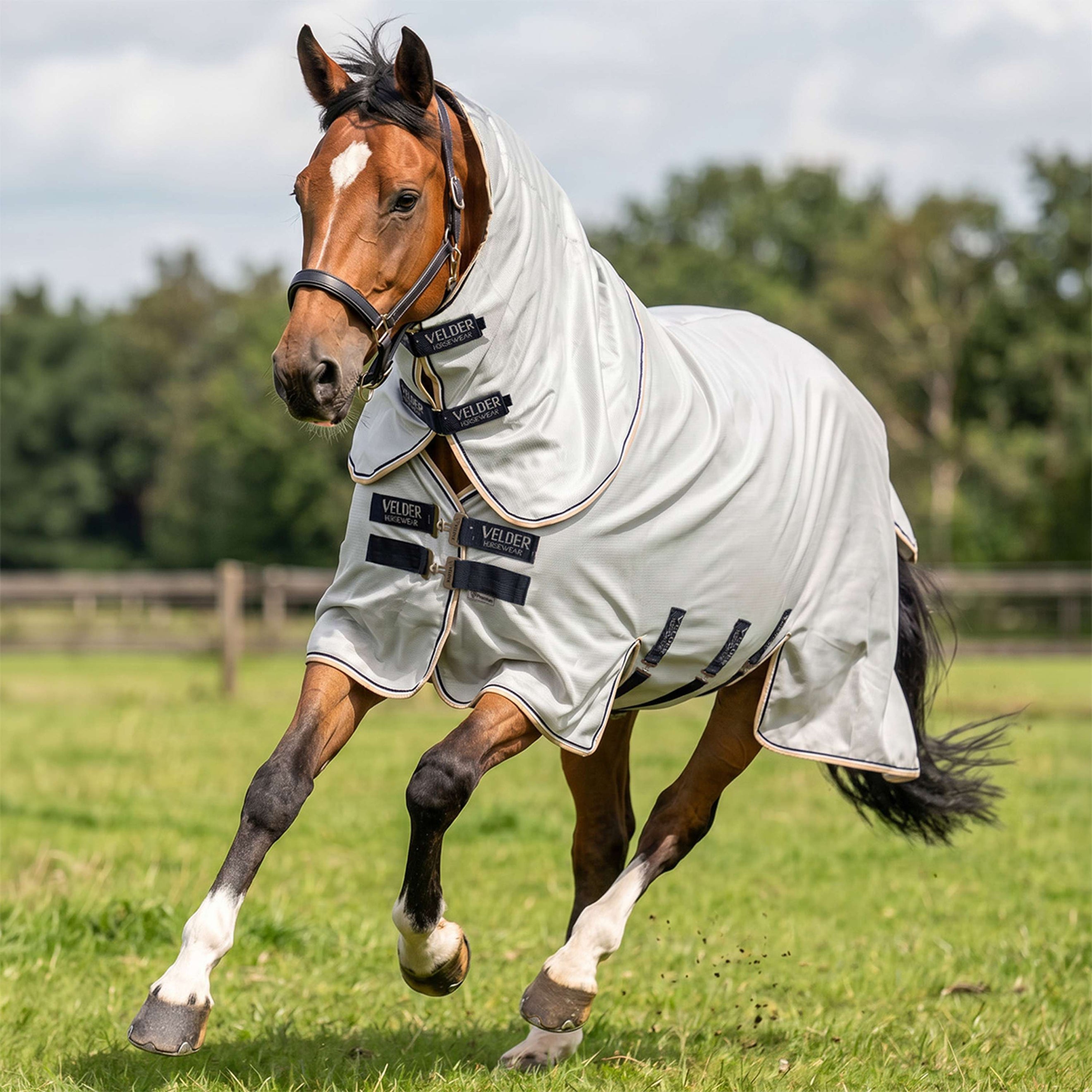Velder Horsewear Premium Manta Antimoscas Pearl Grey