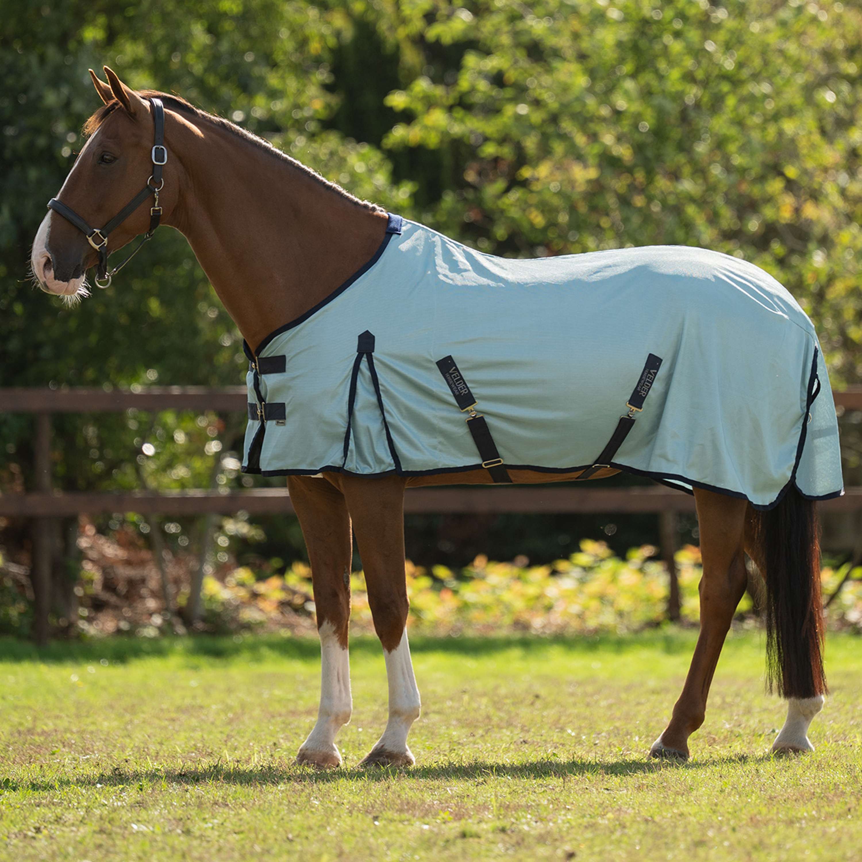 Velder Horsewear Essentials Manta Antimoscas Water Resistant Plata/Gris