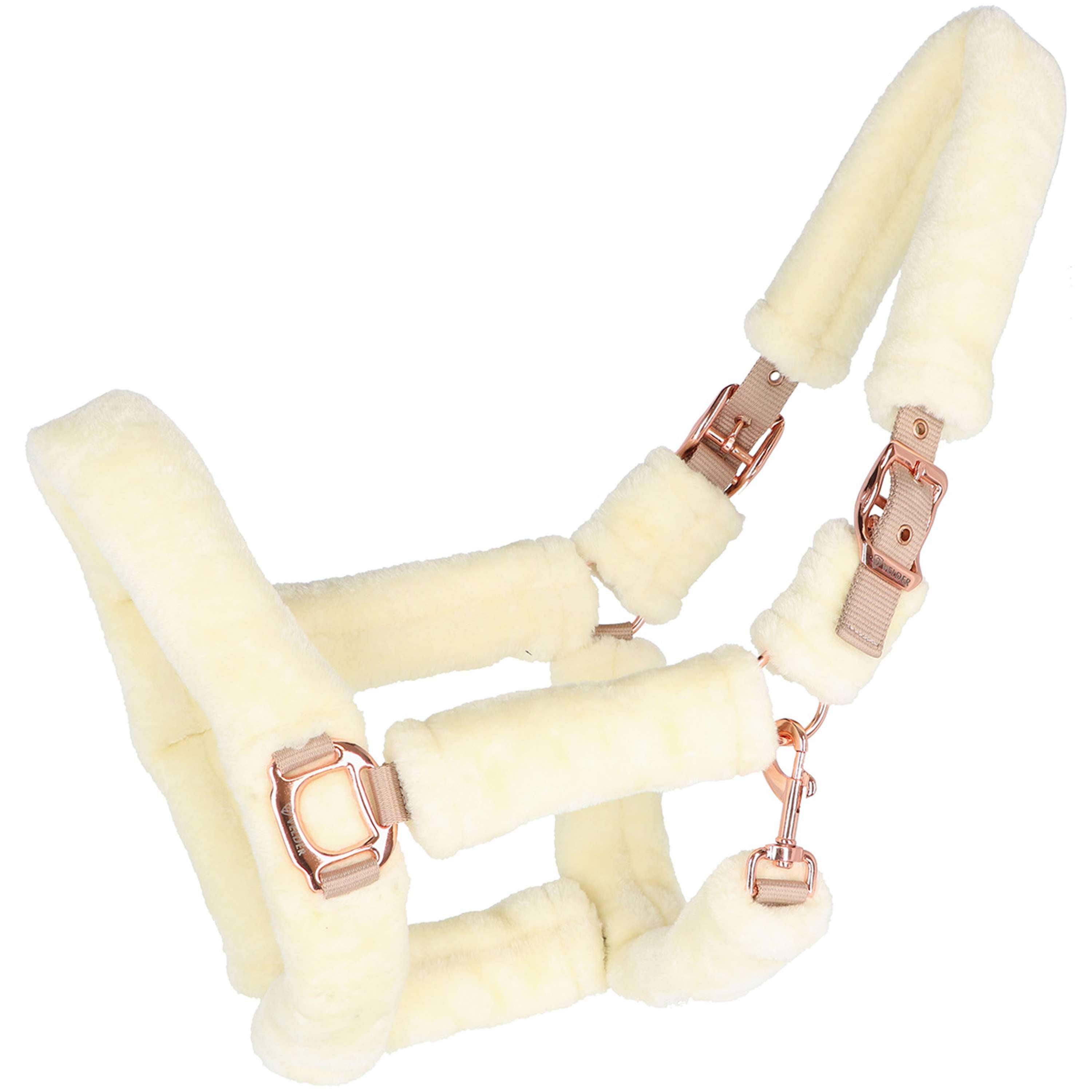 Velder Horsewear Premium Cabezada Comfort Fur Natural/Rosé