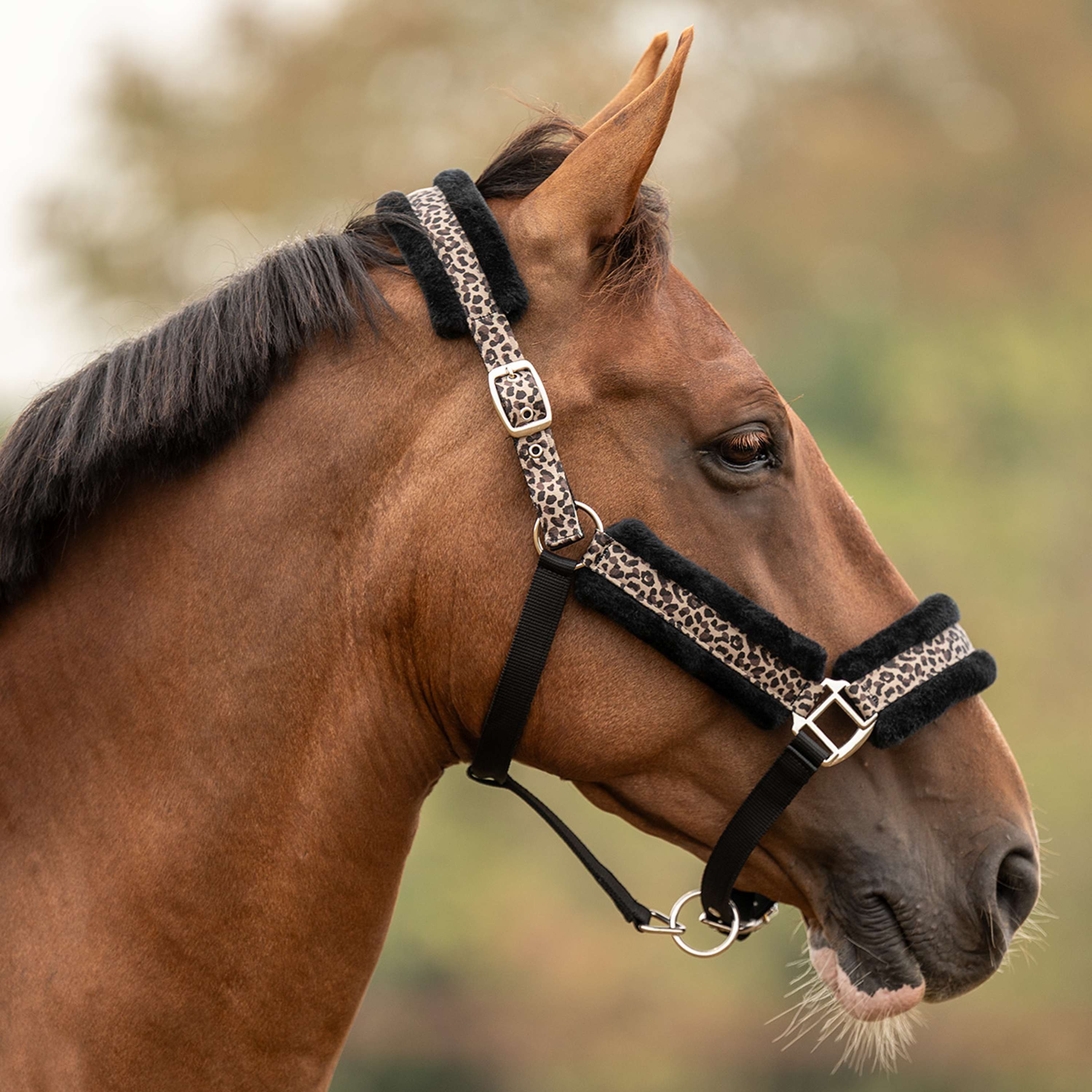 Velder Horsewear Essentials Cabezada Savanna Soft Earth Leopard