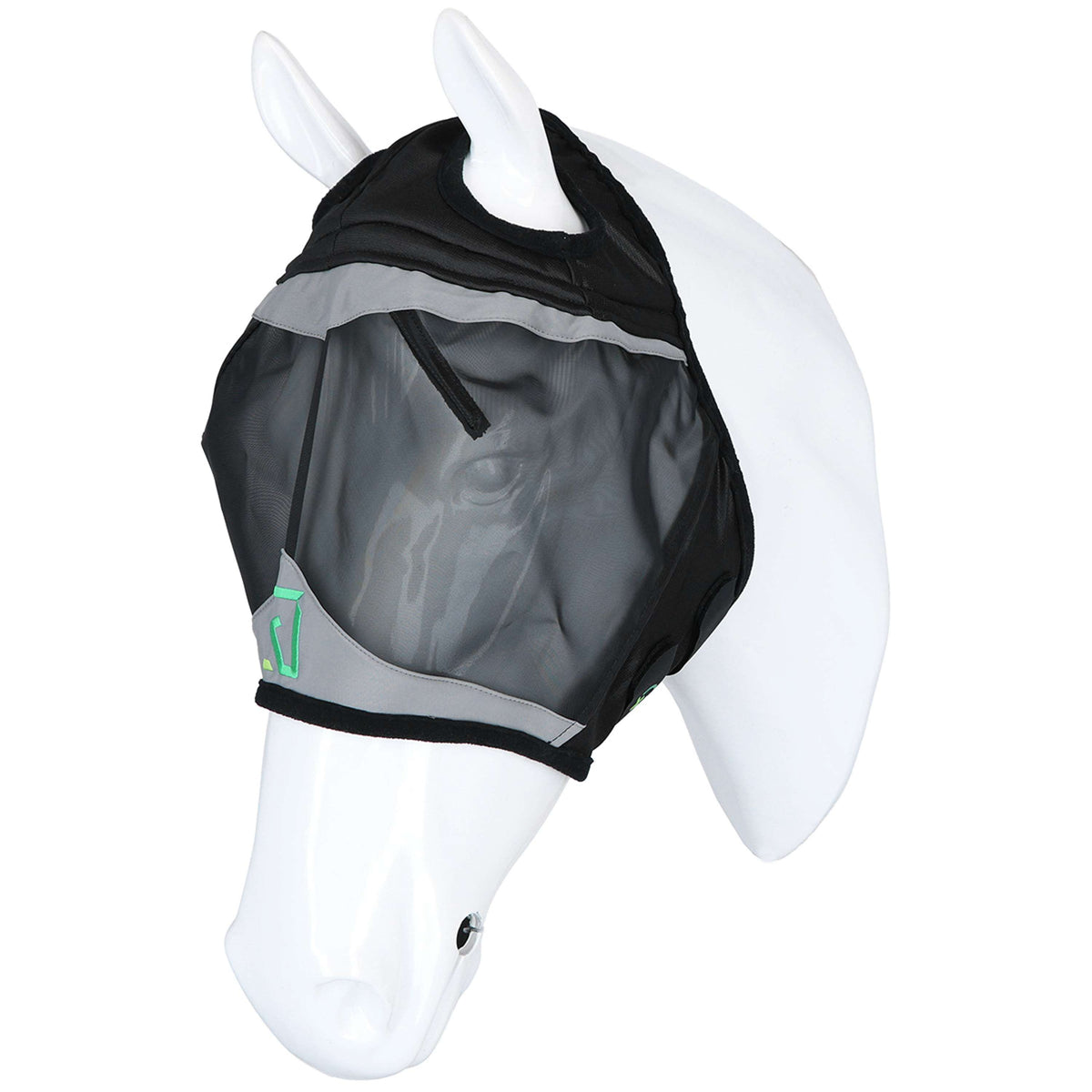 Agradi Horse Máscara para Moscas Fine Mesh con Agujero para Oreja Negro