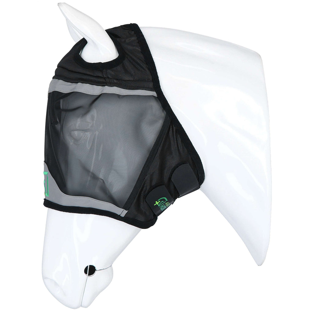 Agradi Horse Máscara para Moscas Fine Mesh con Agujero para Oreja Negro
