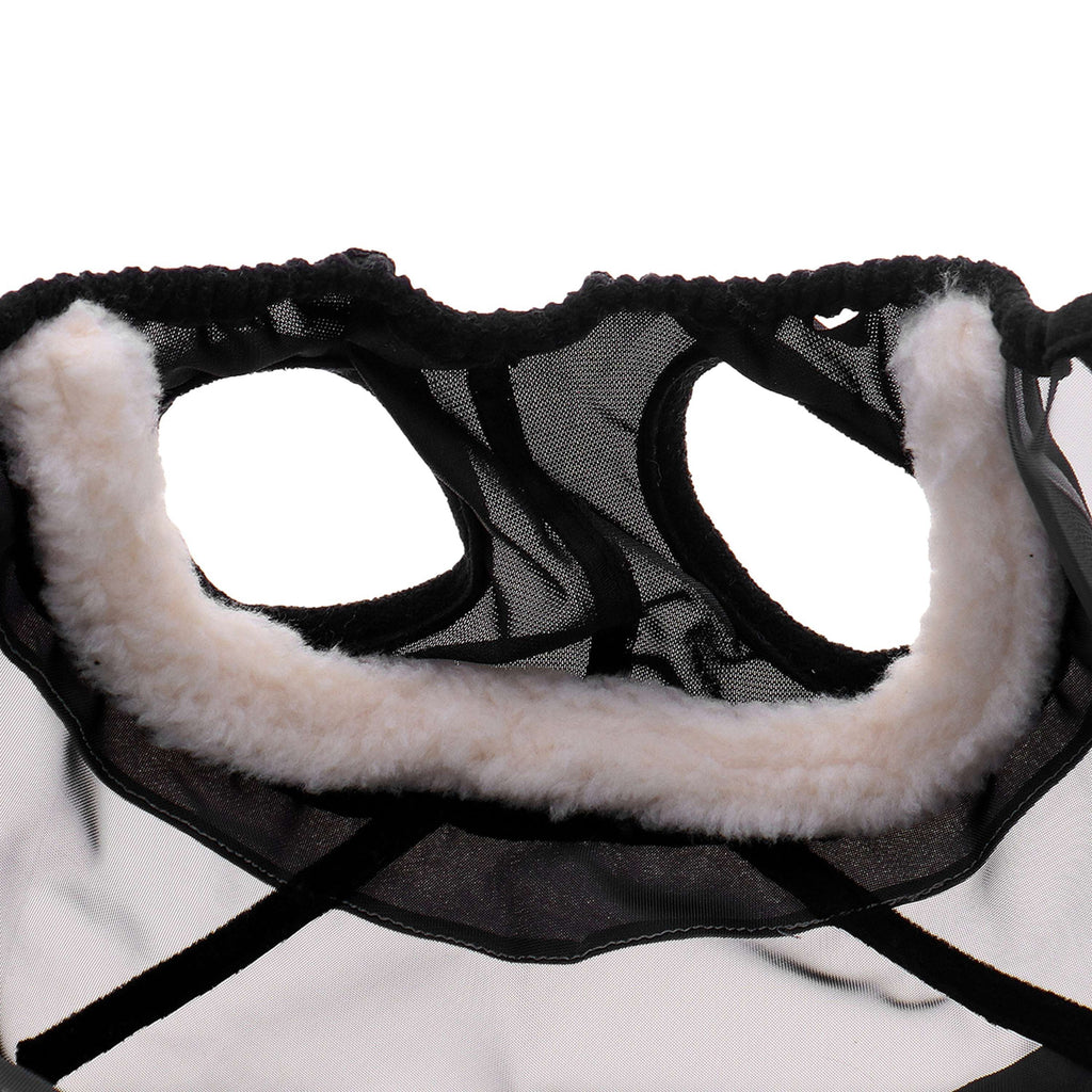 Agradi Horse Máscara para Moscas Fine Mesh con Agujero para Oreja Negro