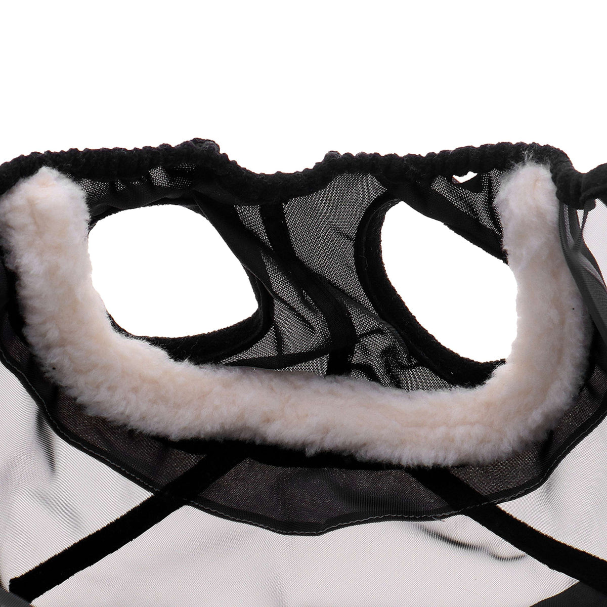 Agradi Horse Máscara para Moscas Fine Mesh con Agujero para Oreja Negro